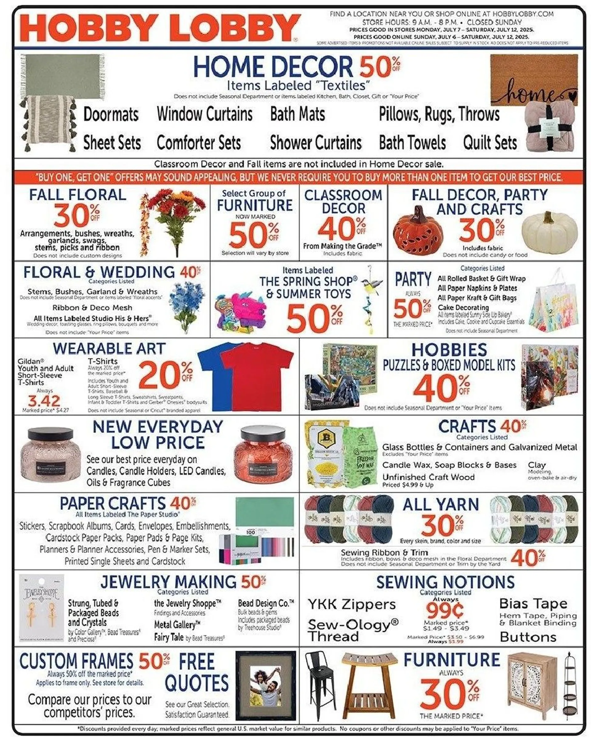 Weekly ad Hobby Lobby Sales from July 6 to July 12 2025 - Page 