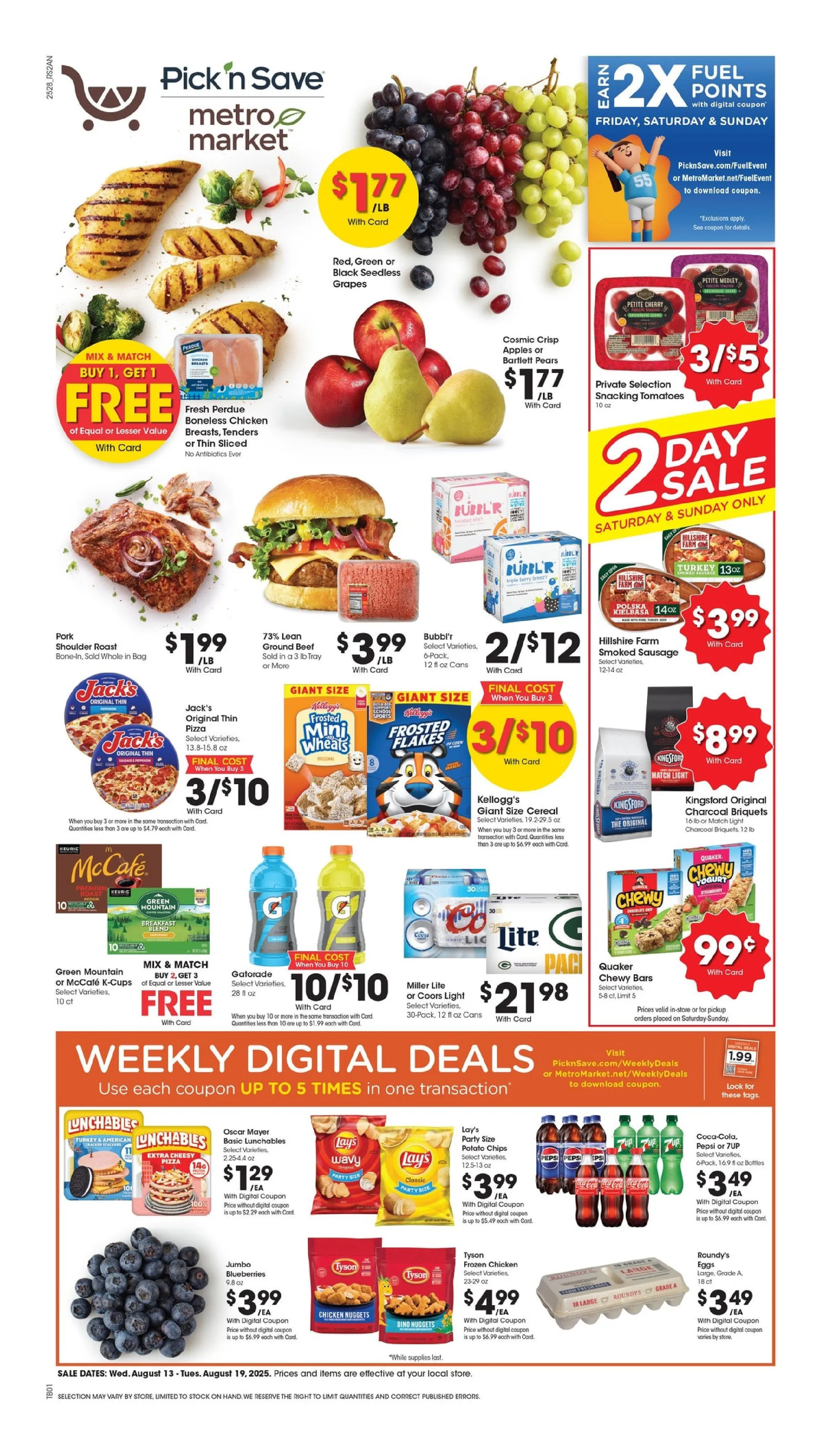 Weekly ad Metro Market Sales from August 13 to August 19 2025 - Page 1