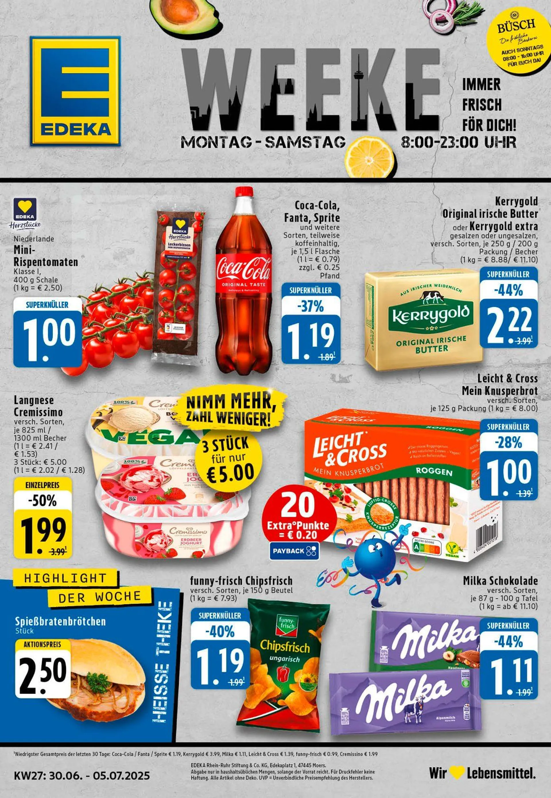 Edeka Prospekt von 30. Juni bis 5. Juli 2025 - Prospekt seite 1