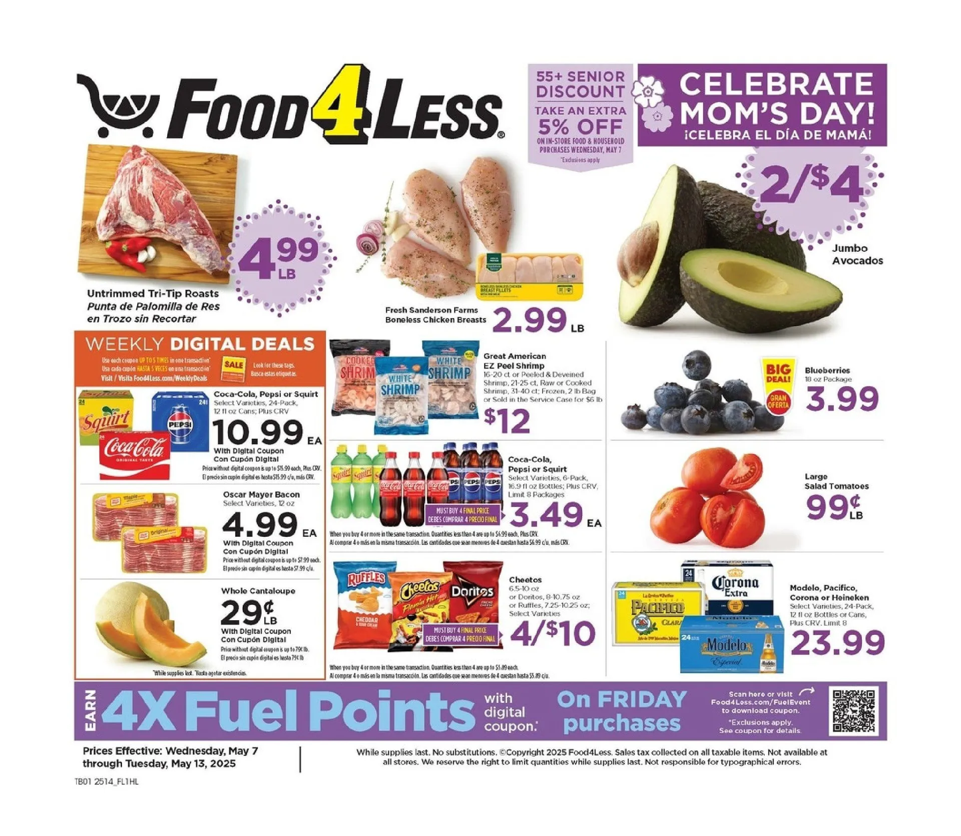 Weekly ad Food 4 Less Sales from May 7 to May 13 2025 - Page 