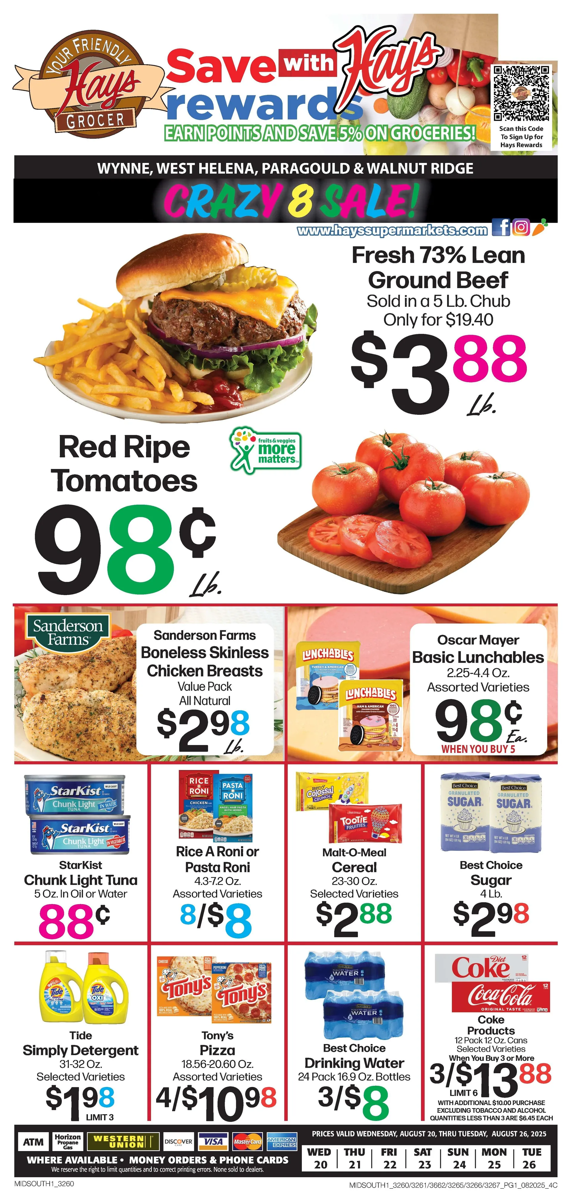 Weekly ad Hays Supermarket Sales from August 21 to August 26 2025 - Page 1