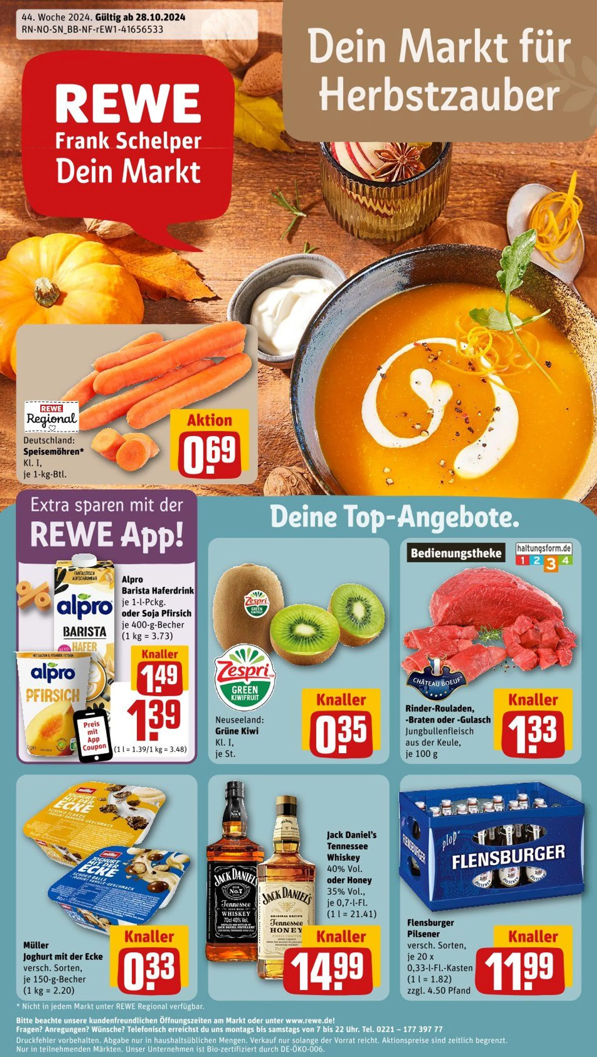 REWE Prospekt von 28. Oktober bis 2. November 2024 - Prospekt seite 1