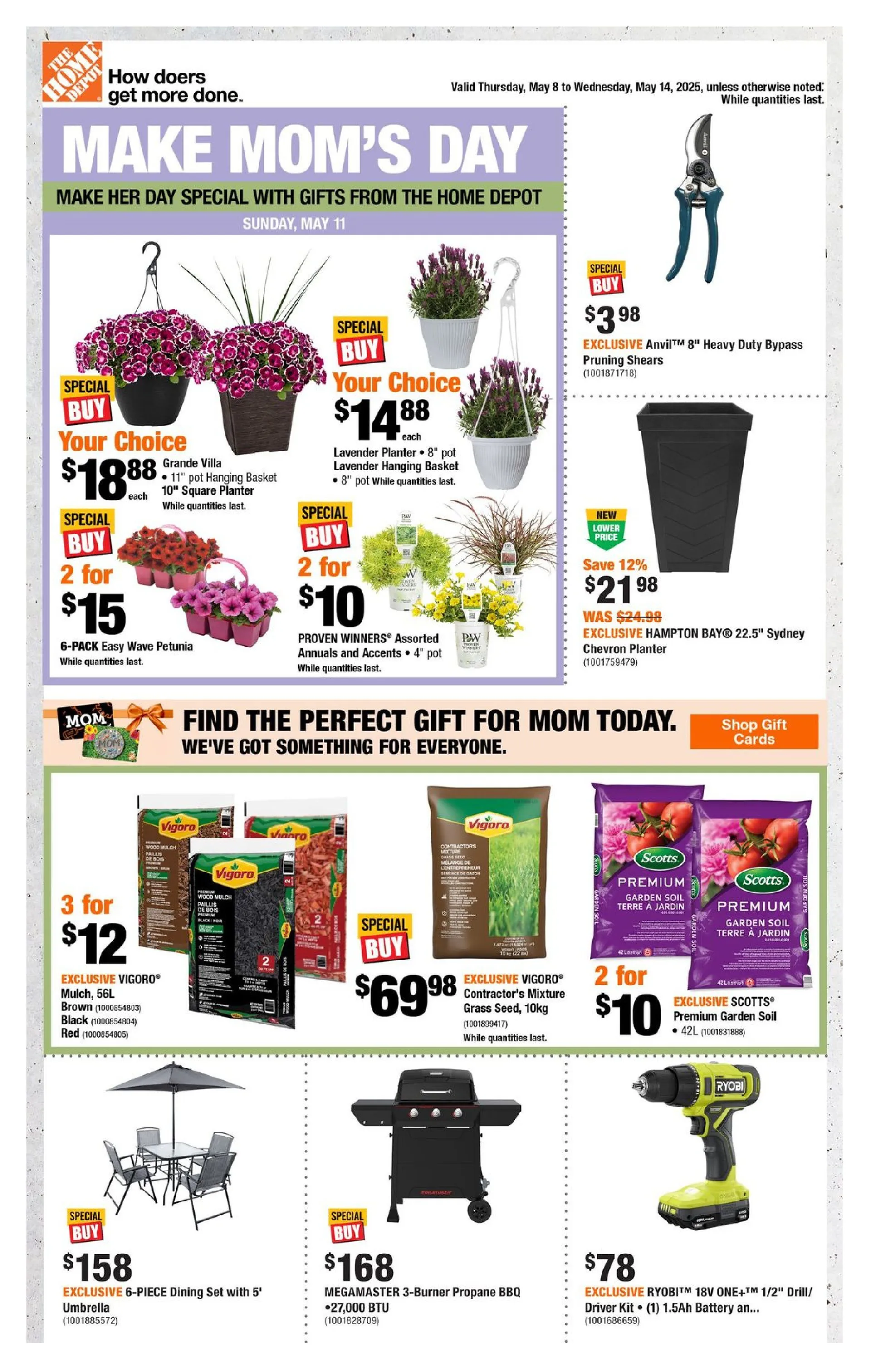 The home depot Deals from May 8 to May 14 2025 - flyer page 