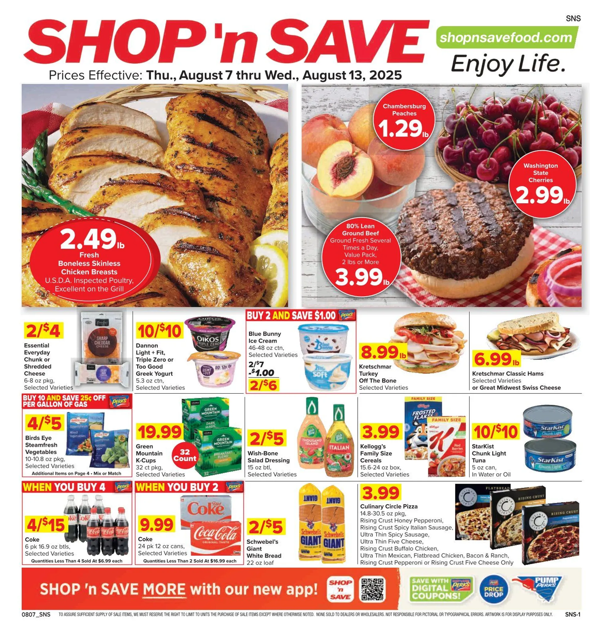 Weekly ad Shop'n Save Sales from August 7 to August 13 2025 - Page 1