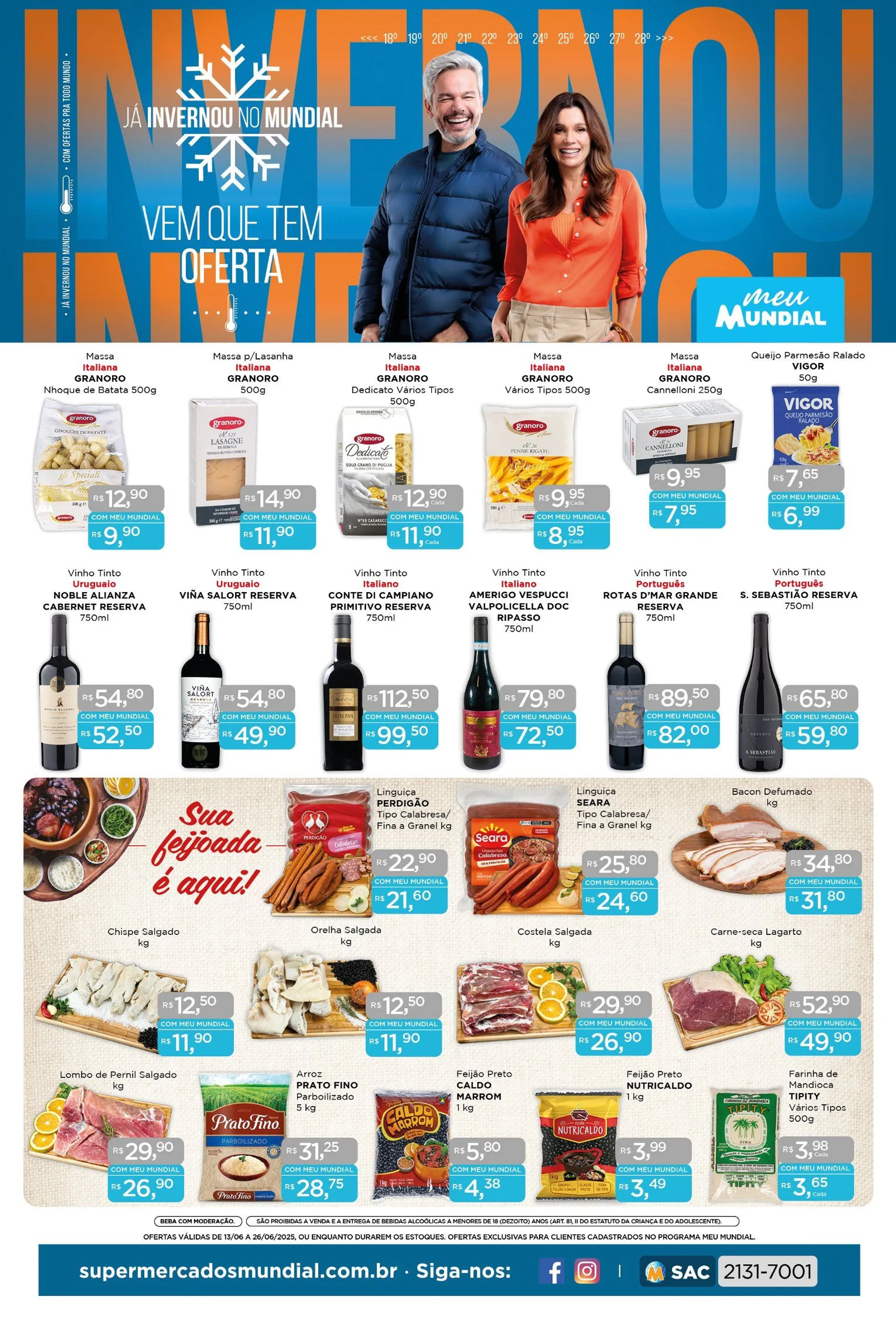 Encarte de Folhetos Supermercados Mundial 13 de junho até 26 de junho 2025 - Pagina 