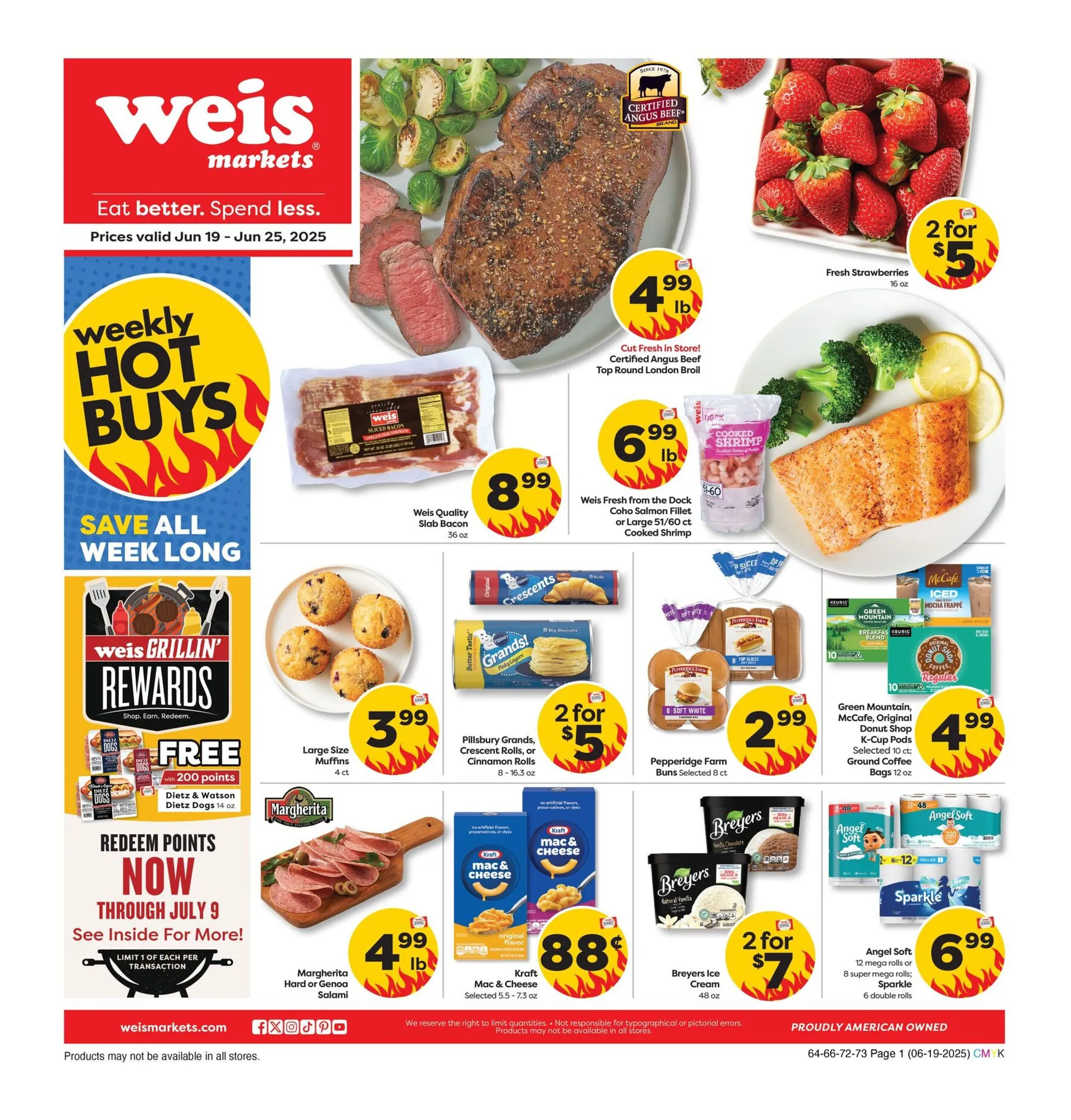 Weekly ad Weis Deals from June 23 to June 25 2025 - Page 1