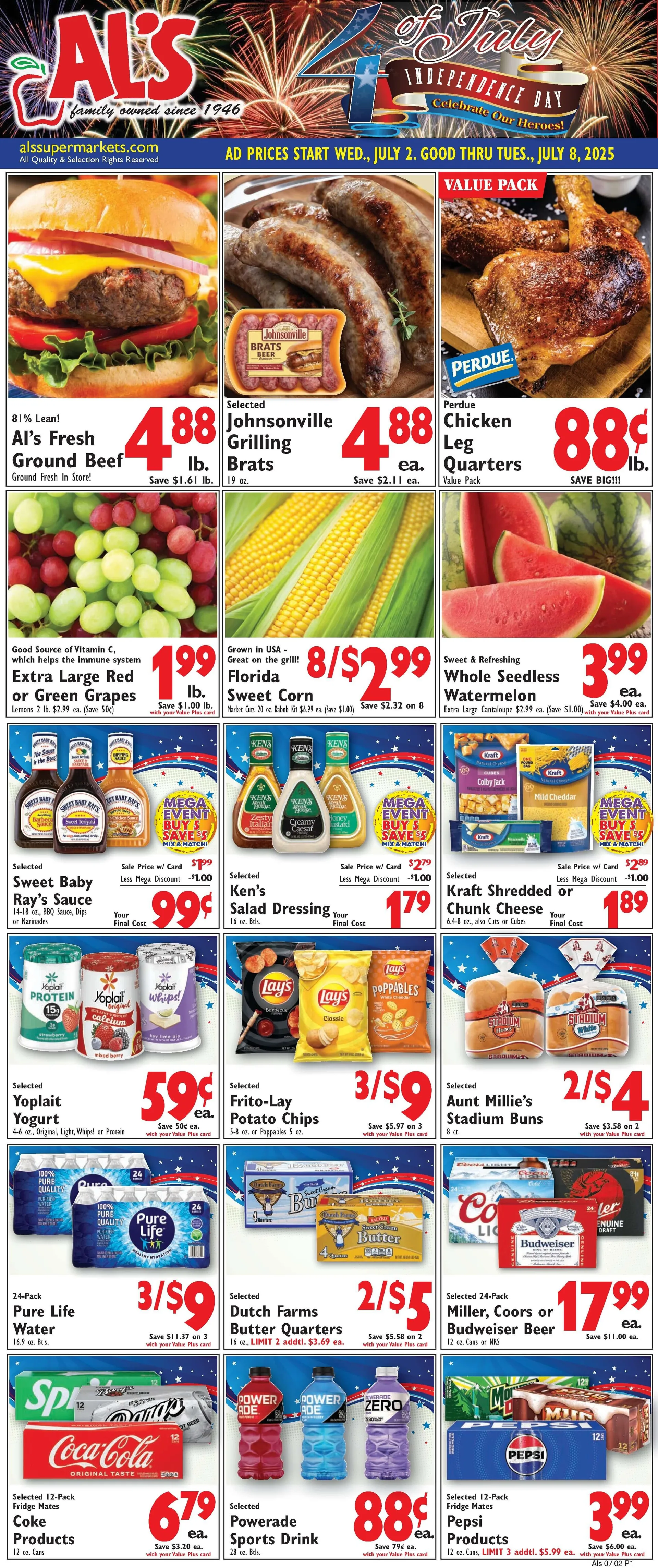 Weekly ad Al's Supermarket weekly ads from July 2 to July 8 2025 - Page 1