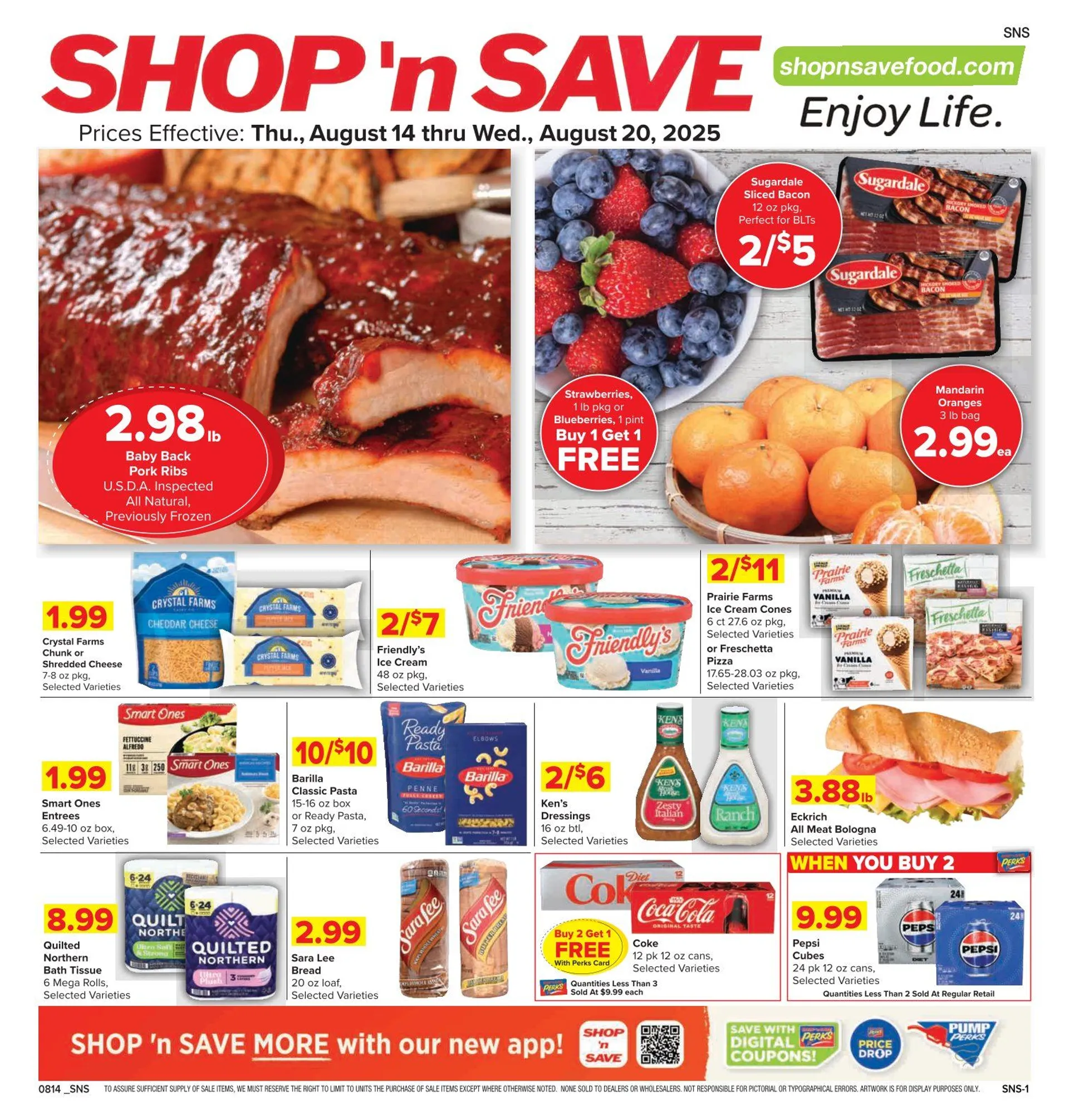 Weekly ad Shop'n Save Sales from August 14 to August 20 2025 - Page 1