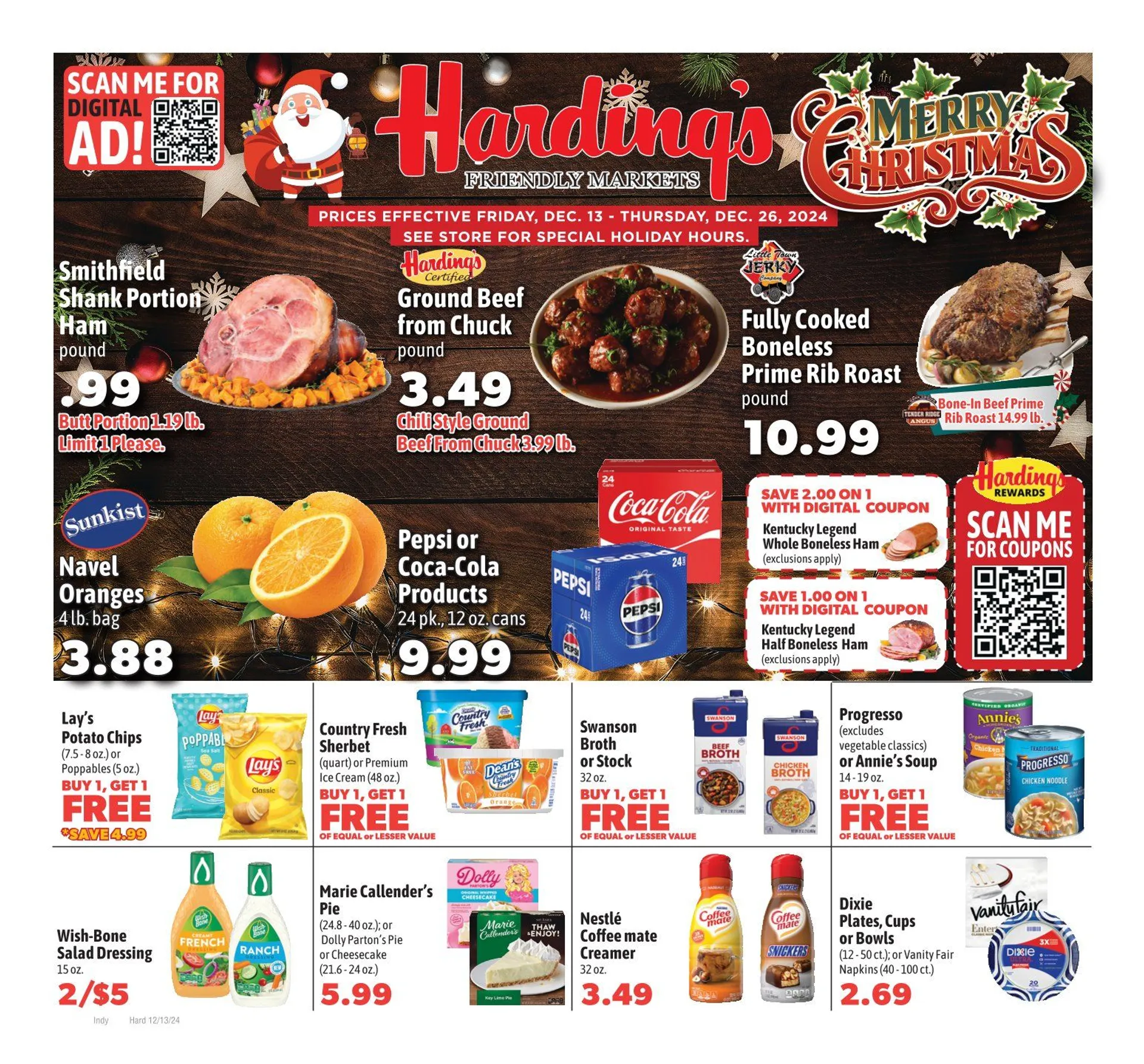 Weekly ad Harding's Markets Deals from December 17 to December 26 2024 - Page 