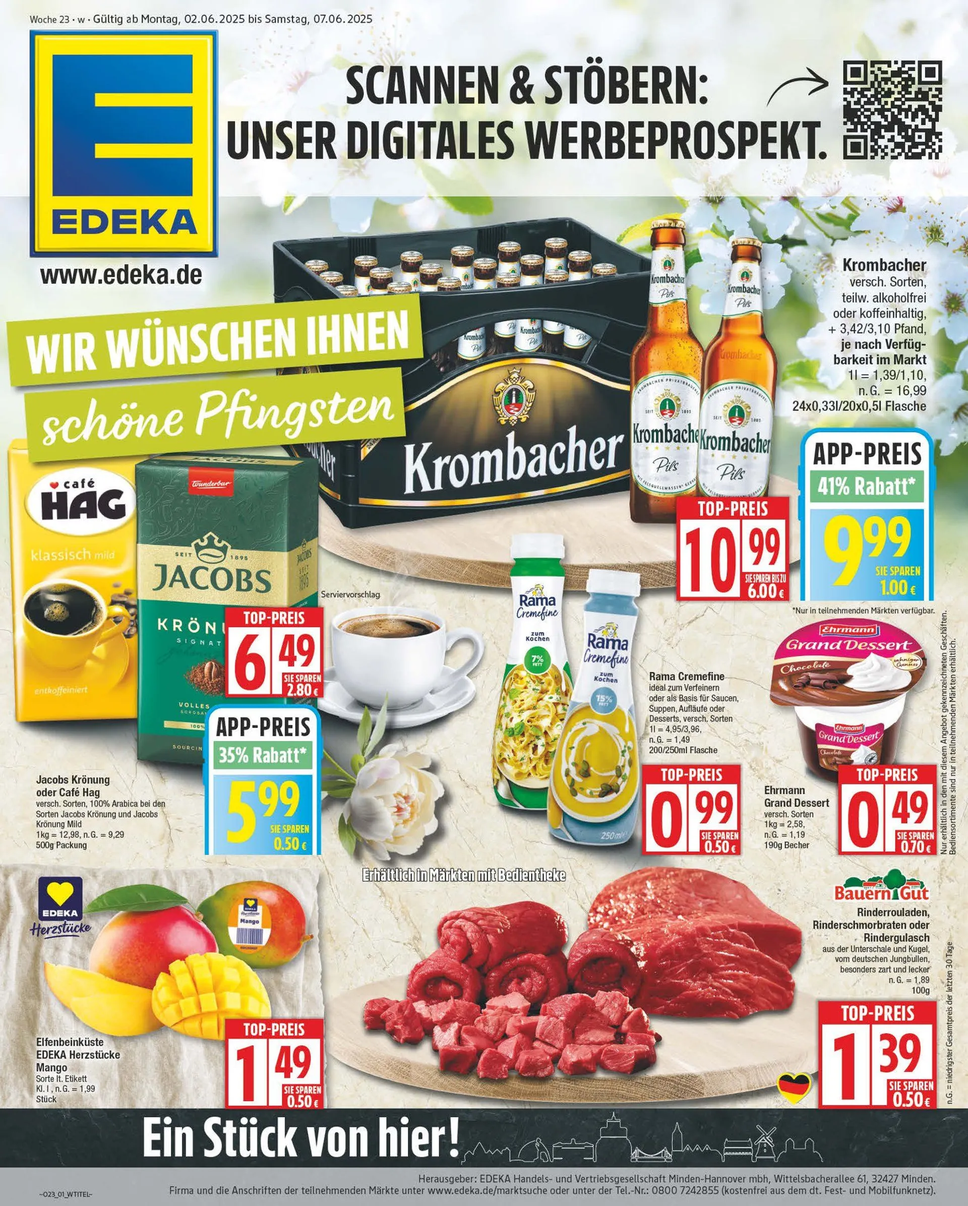 Edeka Prospekt von 2. Juni bis 7. Juni 2025 - Prospekt seite 1