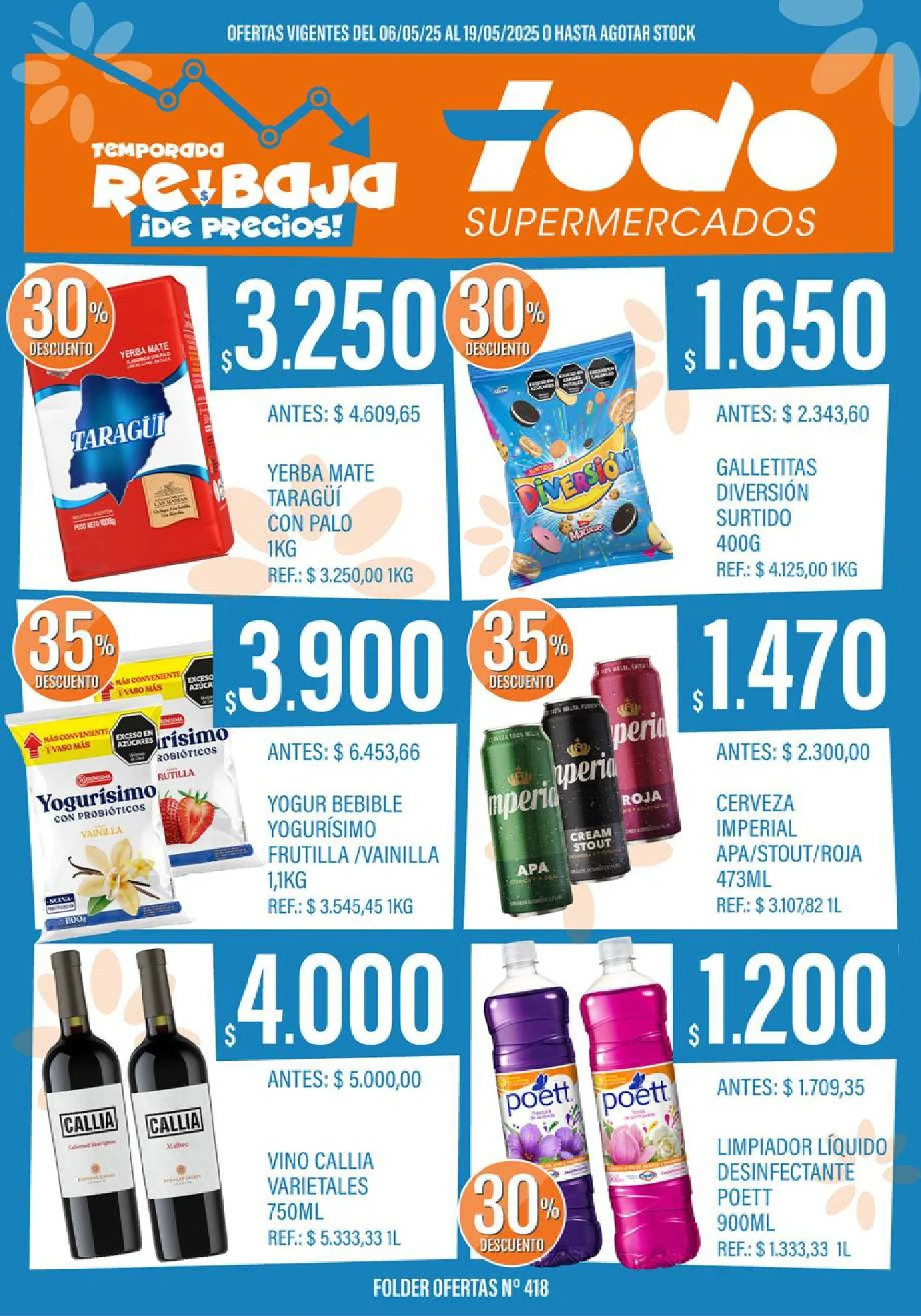 Ofertas de Ofertas Supermercados Todo 6 de mayo al 19 de mayo 2025 - Página 1 del catálogo