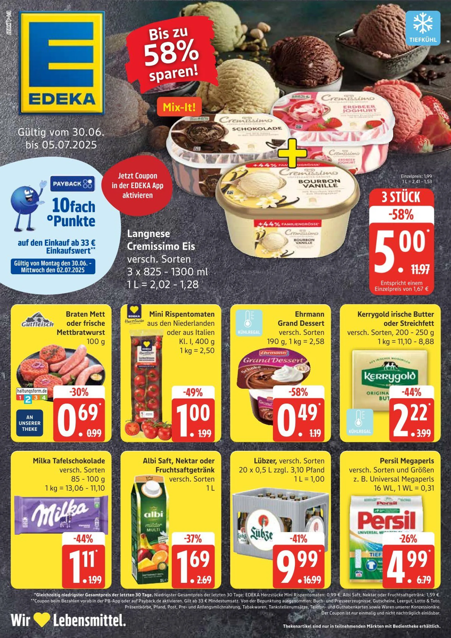 Edeka Prospekt von 30. Juni bis 5. Juli 2025 - Prospekt seite 