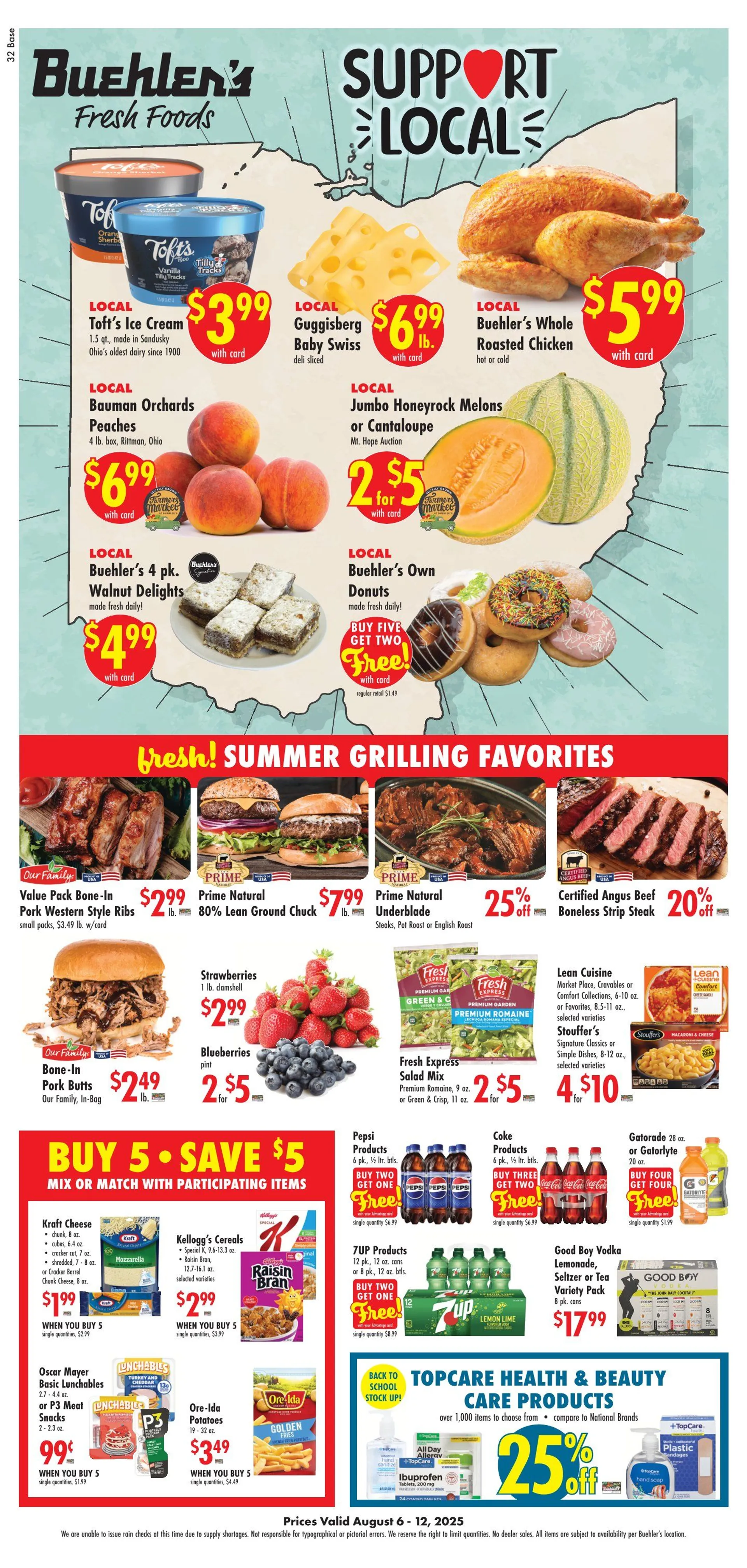 Weekly ad Buehler's Fresh Foods Sales from August 6 to August 12 2025 - Page 1