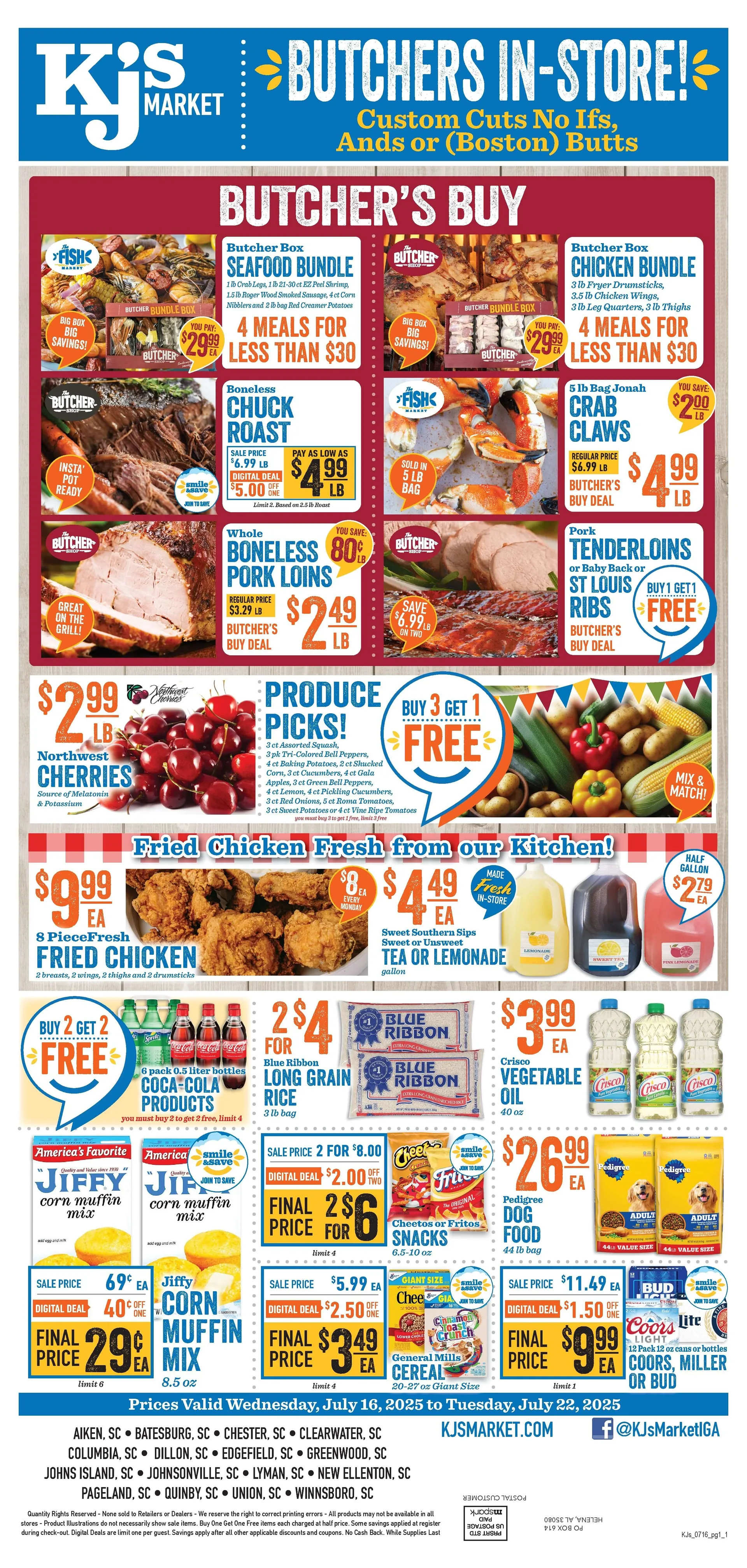 Weekly ad KJ´s Market Sales from July 18 to July 23 2025 - Page 1