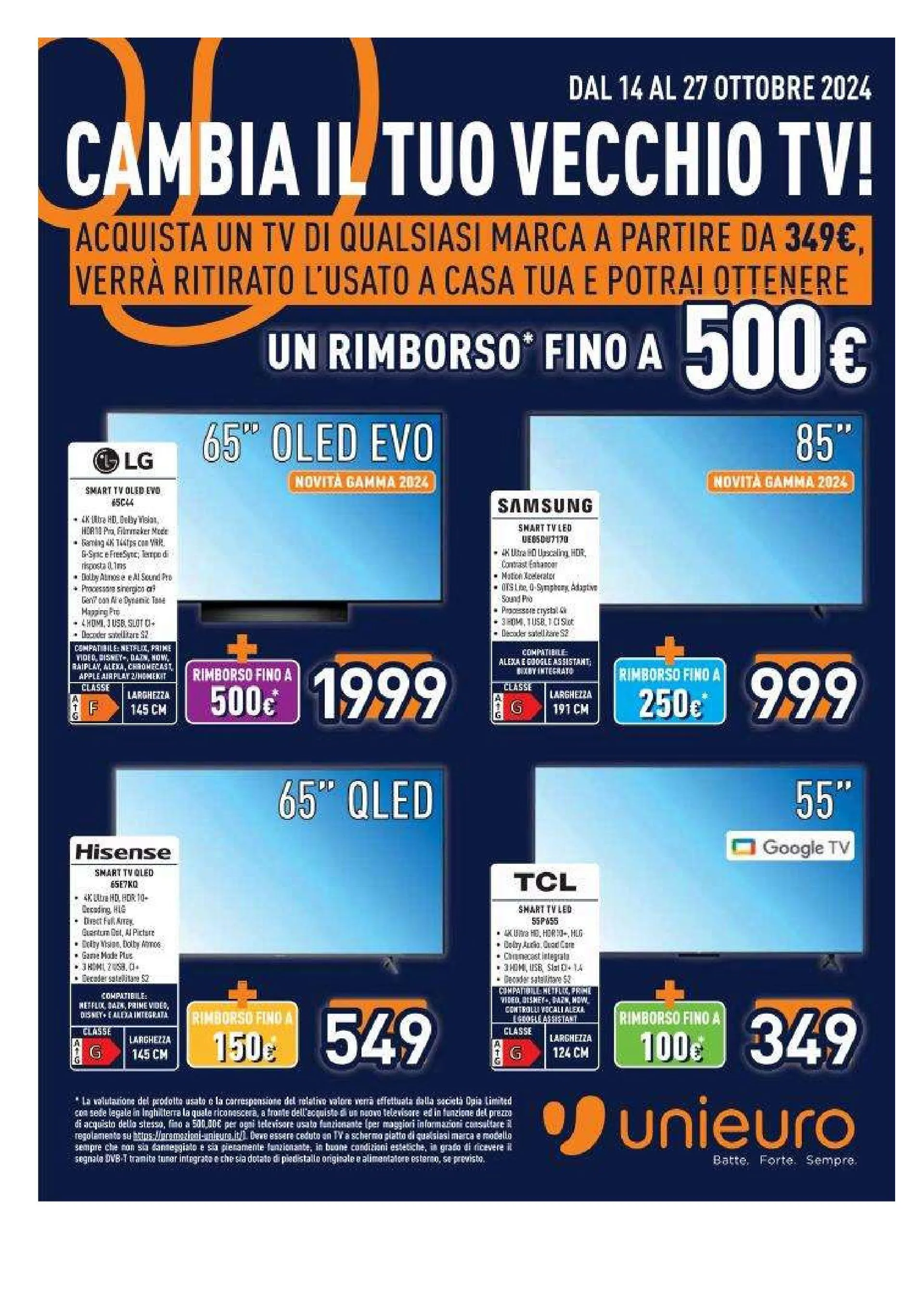 Unieuro Brochure Offerte da 14 ottobre a 27 ottobre di 2024 - Pagina del volantino 1