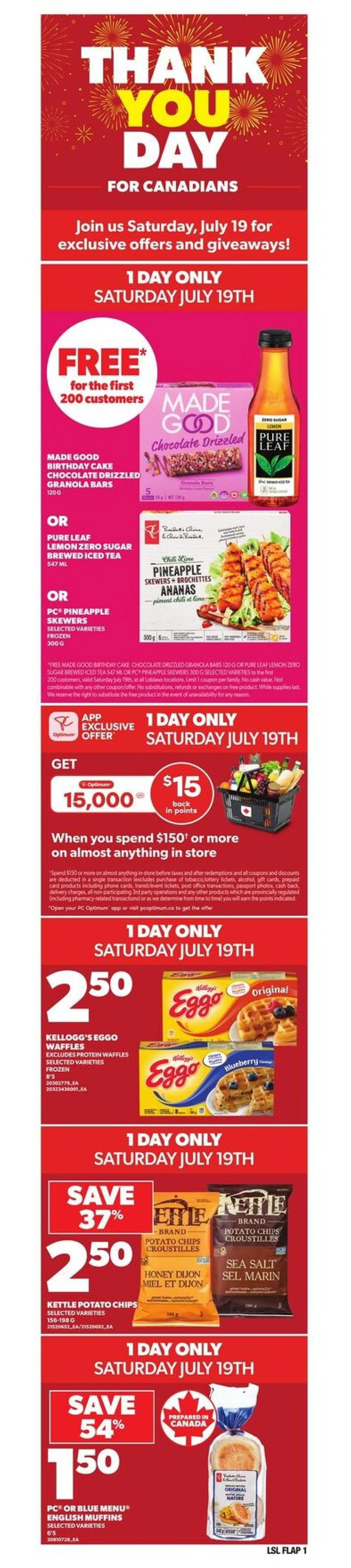 Loblaws flyers from July 16 to July 23 2025 - flyer page 1