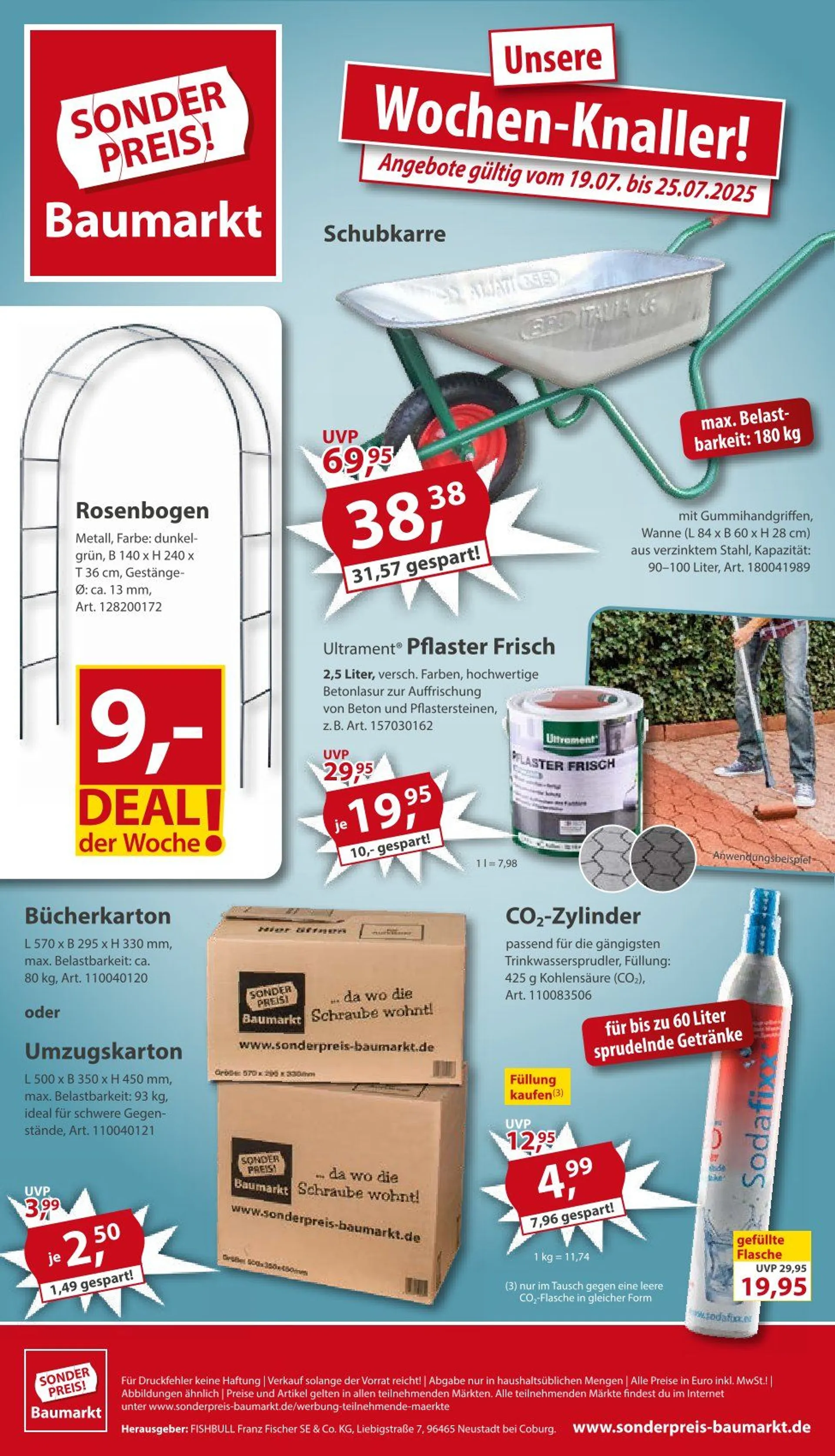 Sonderpreis -Baumarkt Prospekte  von 19. Juli bis 25. Juli 2025 - Prospekt seite 1