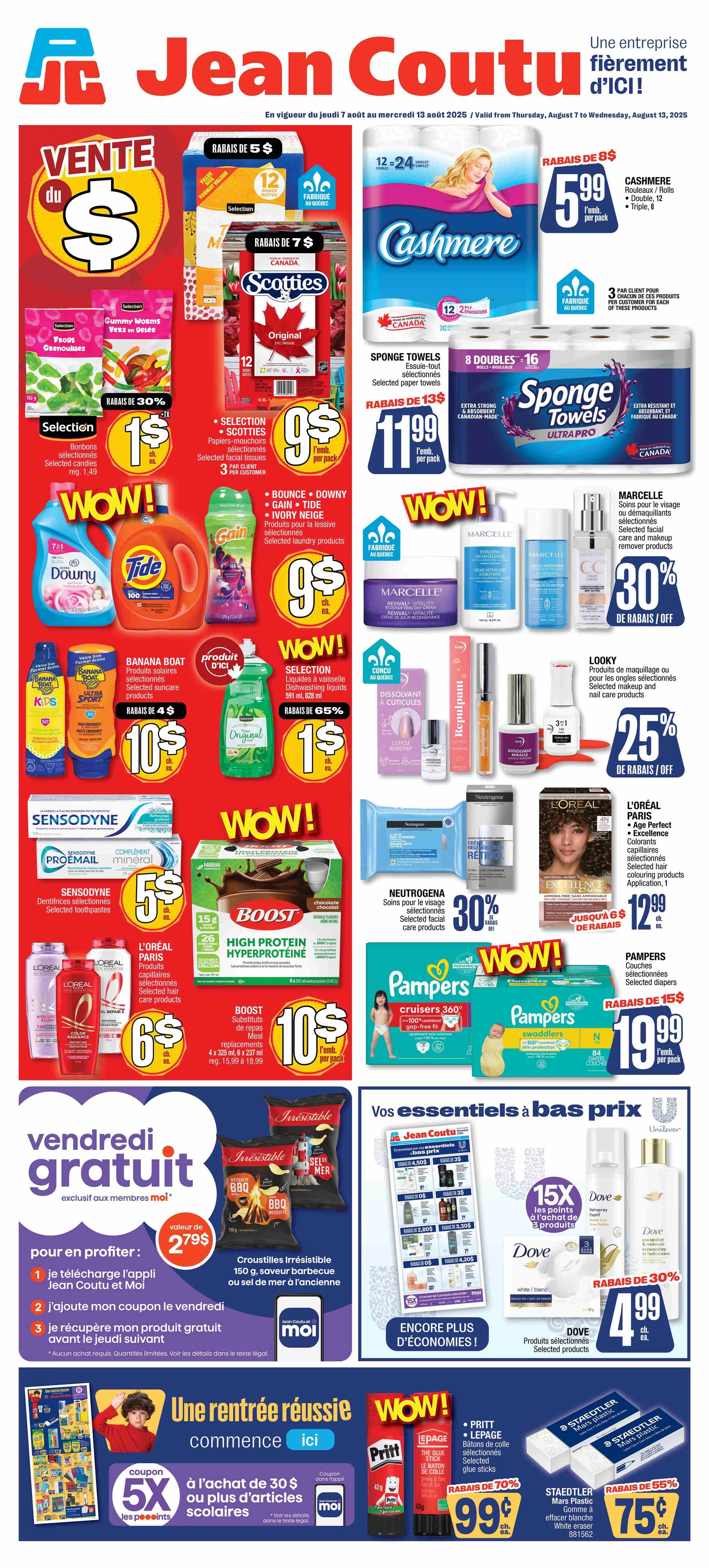 Jean Coutu Sales from August 7 to August 13 2025 - flyer page 1
