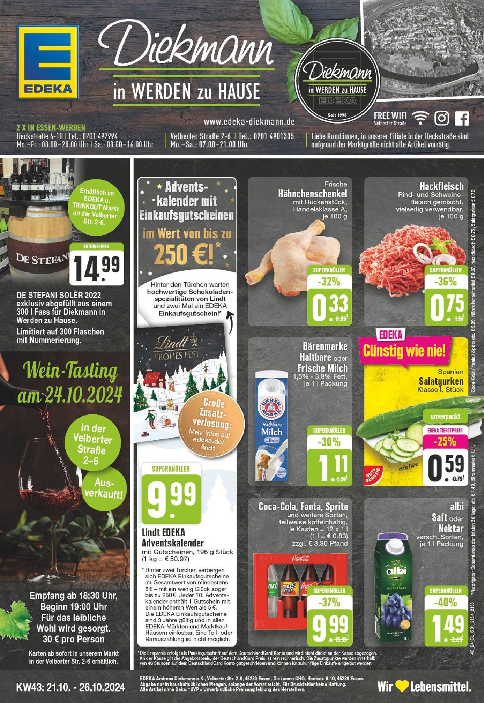 Edeka Prospekt von 21. Oktober bis 26. Oktober 2024 - Prospekt seite 1