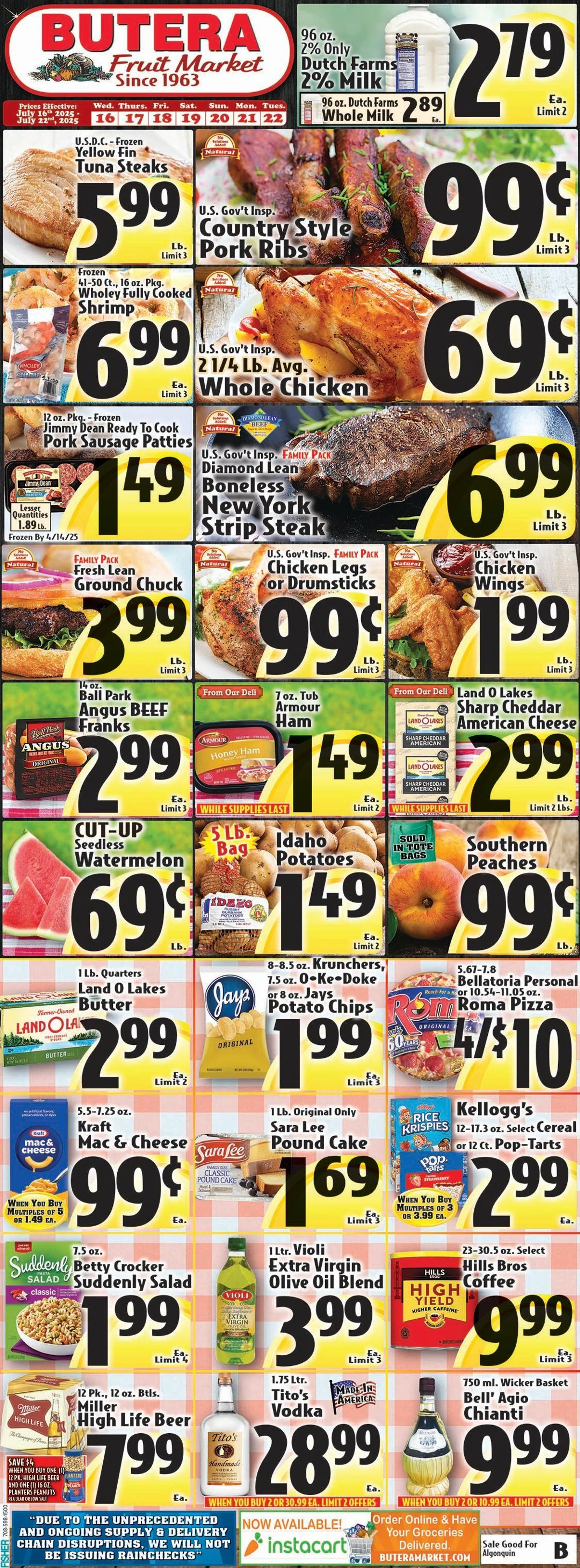 Weekly ad Butera Sales from July 16 to July 22 2025 - Page 1