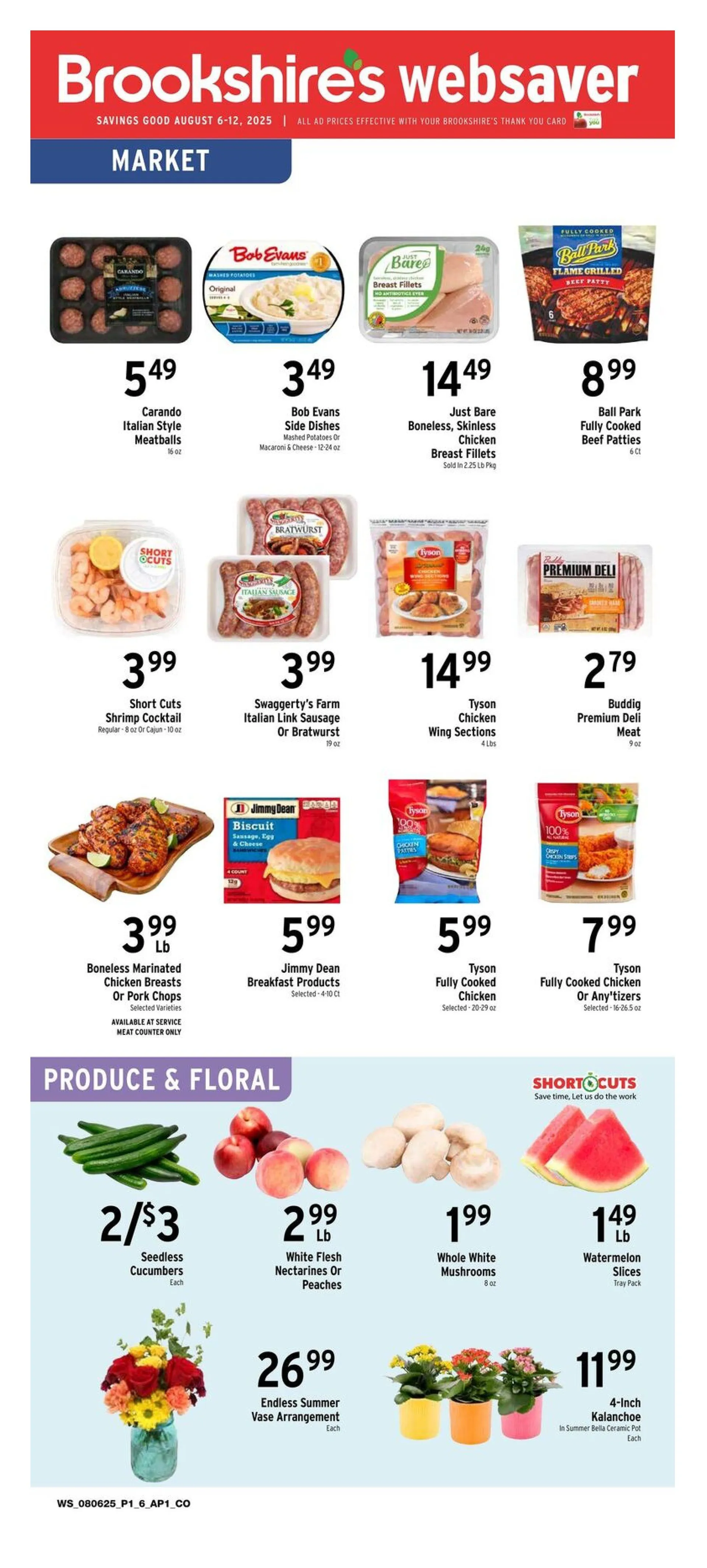 Weekly ad  Brookshires Sales from August 11 to August 16 2025 - Page 1