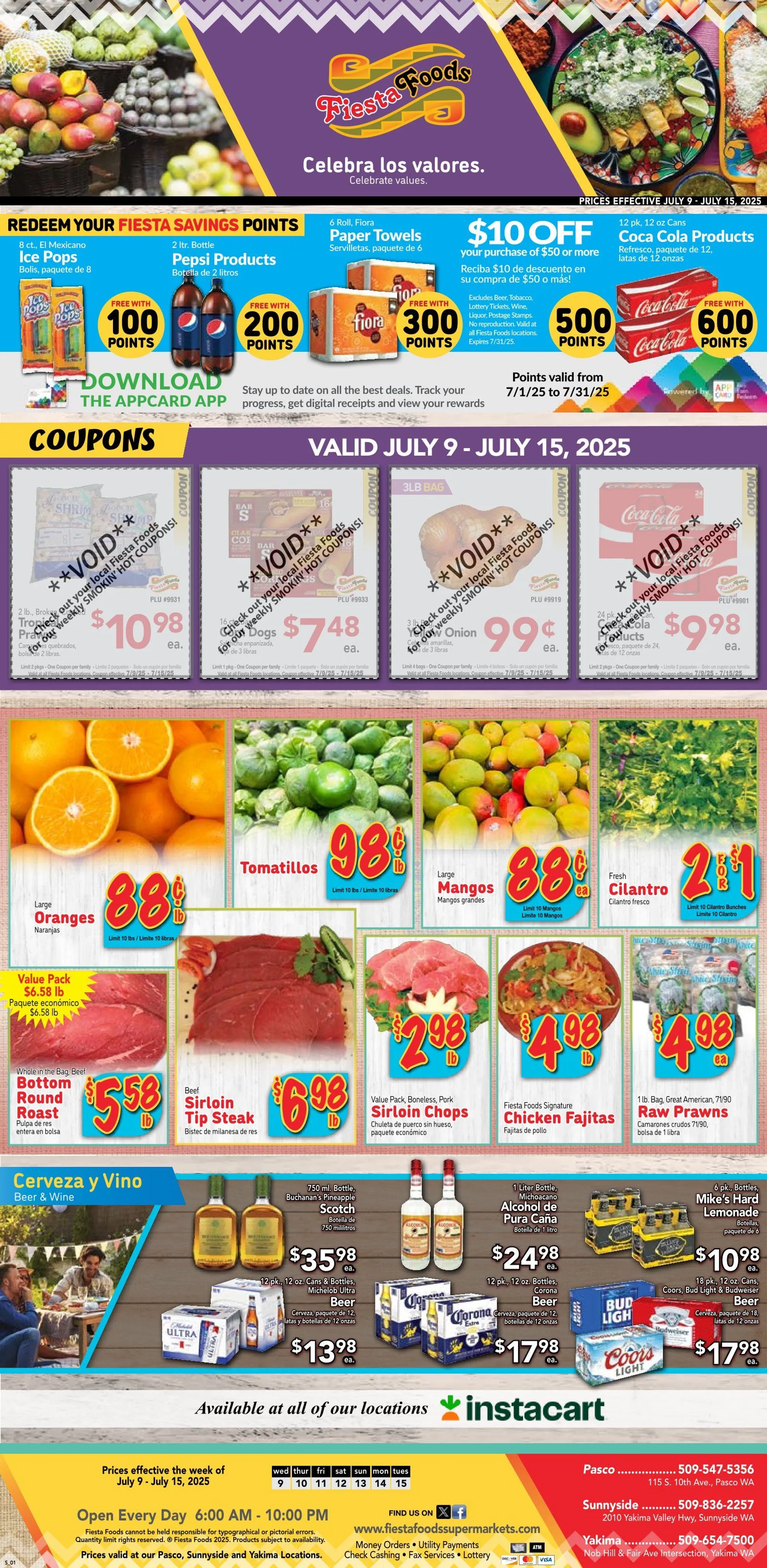 Weekly ad Fiesta Foods SuperMarkets Sales from July 9 to July 15 2025 - Page 1