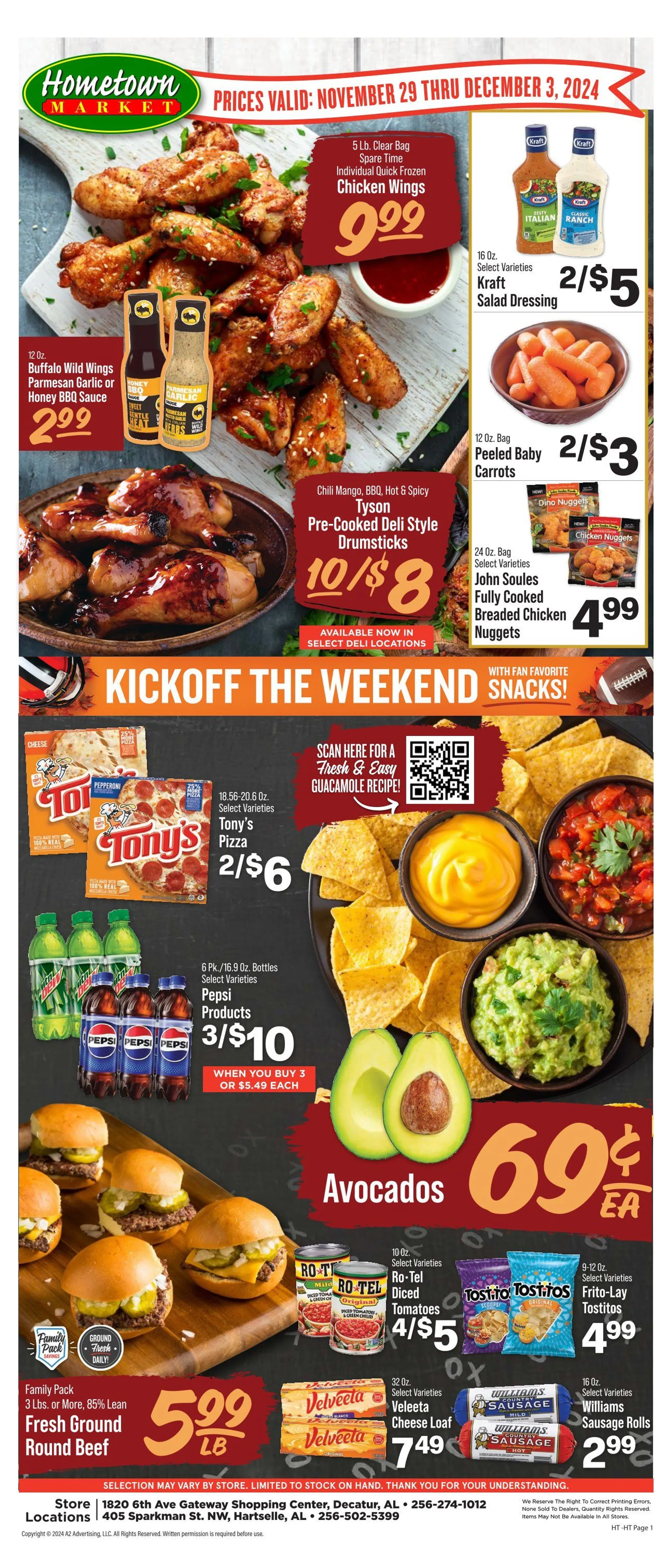 Weekly ad Hometown Market Weekly Ad from November 29 to December 3 2024 - Page 