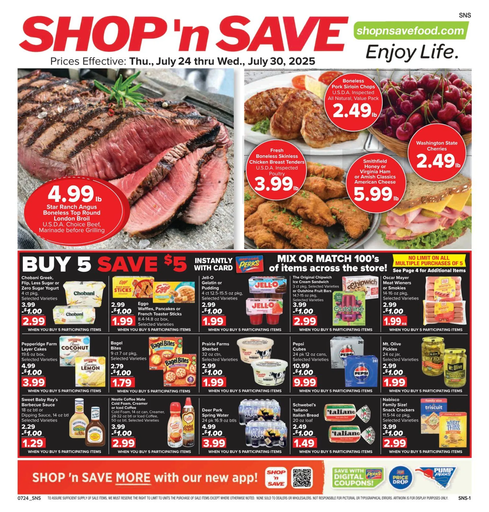 Weekly ad Shop'n Save Sales from July 24 to July 30 2025 - Page 1