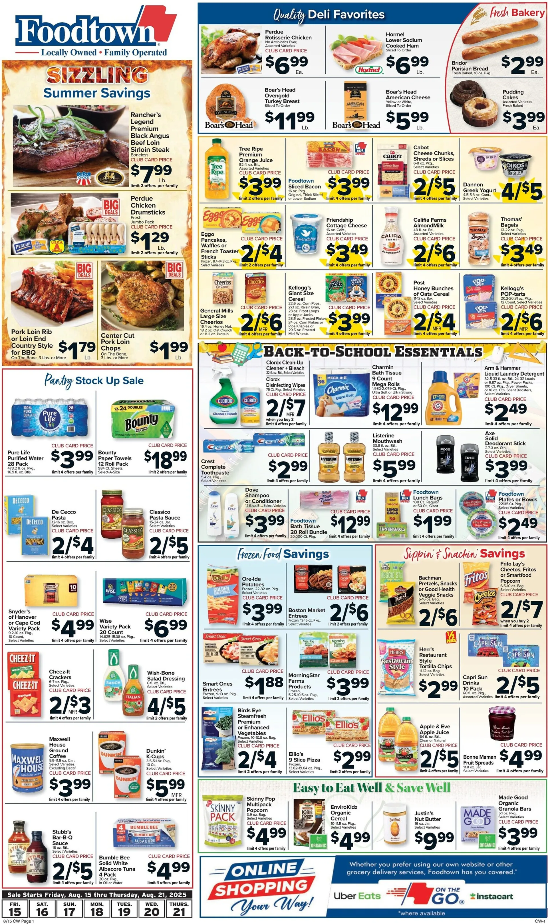 Weekly ad Foodtown Sales from August 15 to August 21 2025 - Page 1