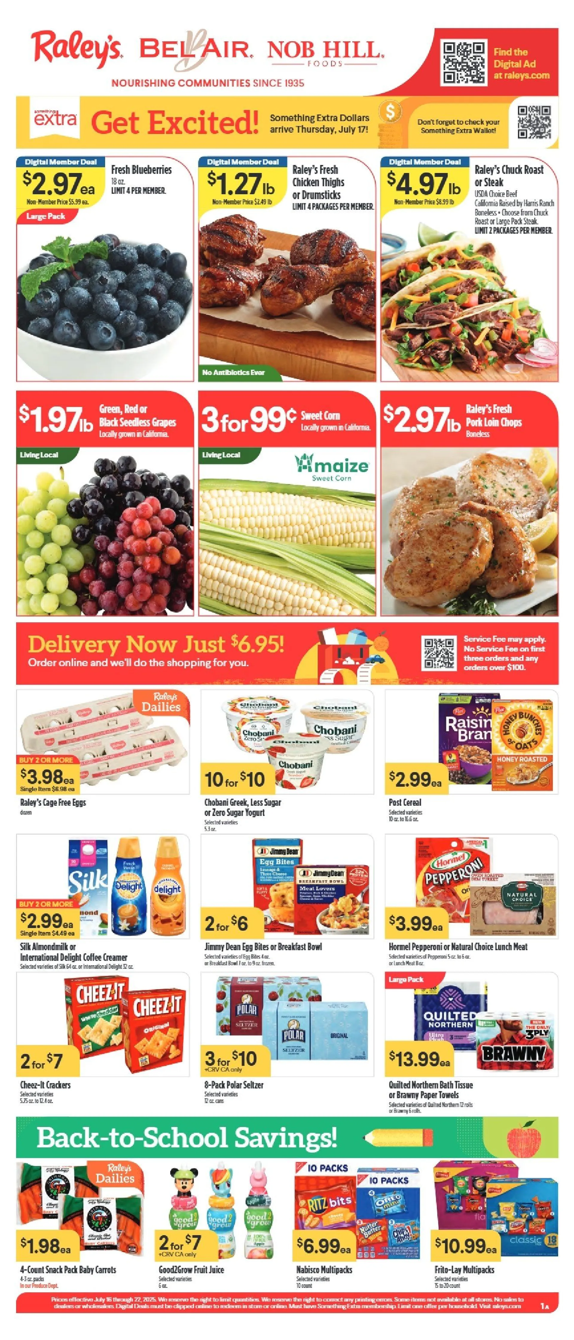 Weekly ad Raley's Sales from July 16 to July 22 2025 - Page 1