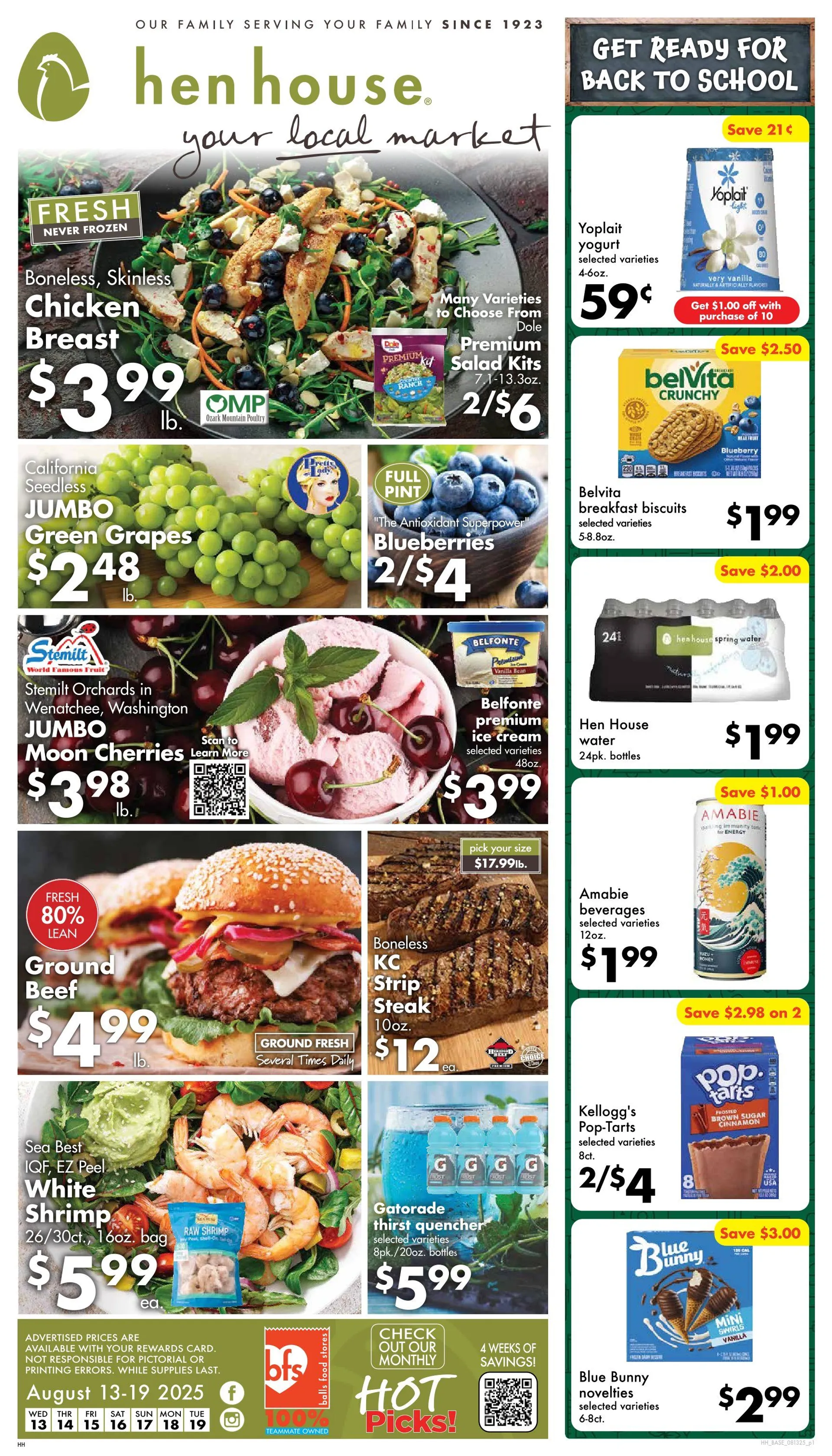 Weekly ad Hen House Sales from August 13 to August 19 2025 - Page 1
