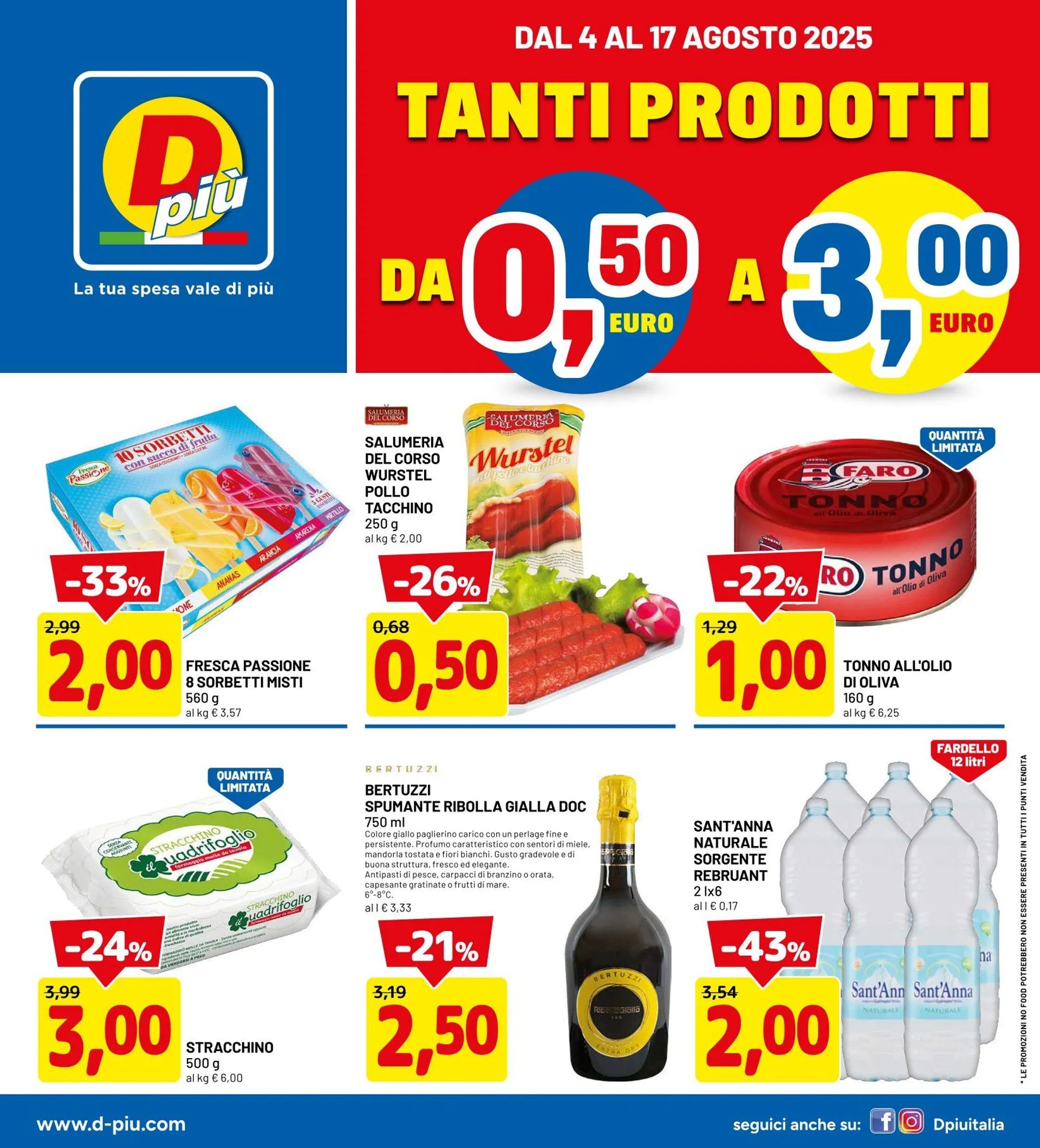 Volantini D Più da 4 agosto a 17 agosto di 2025 - Pagina del volantino 1