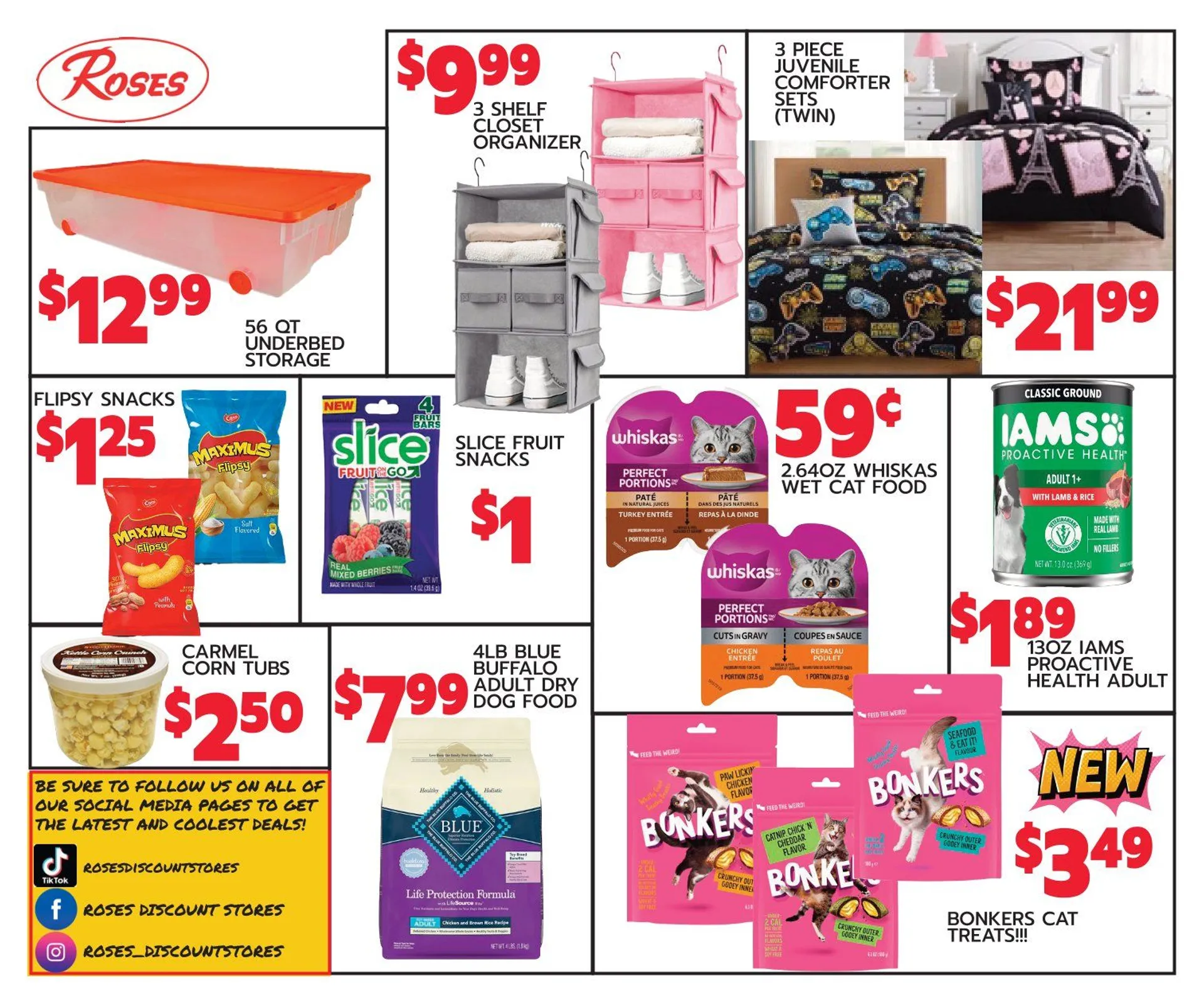 Weekly ad Roses Discount Store Sales from August 20 to August 27 2025 - Page 1