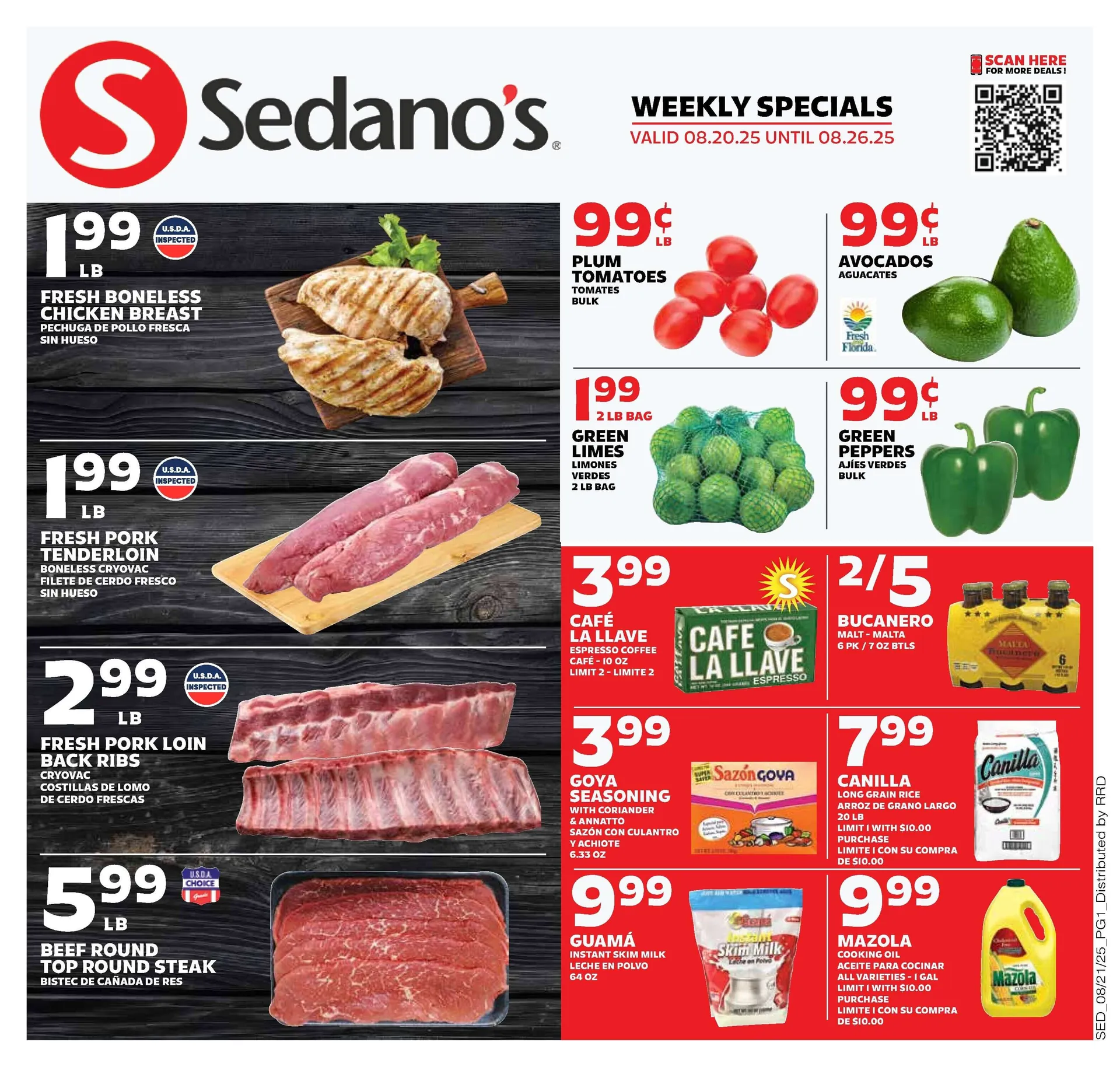 Weekly ad Sedano's Sales from August 20 to August 26 2025 - Page 1