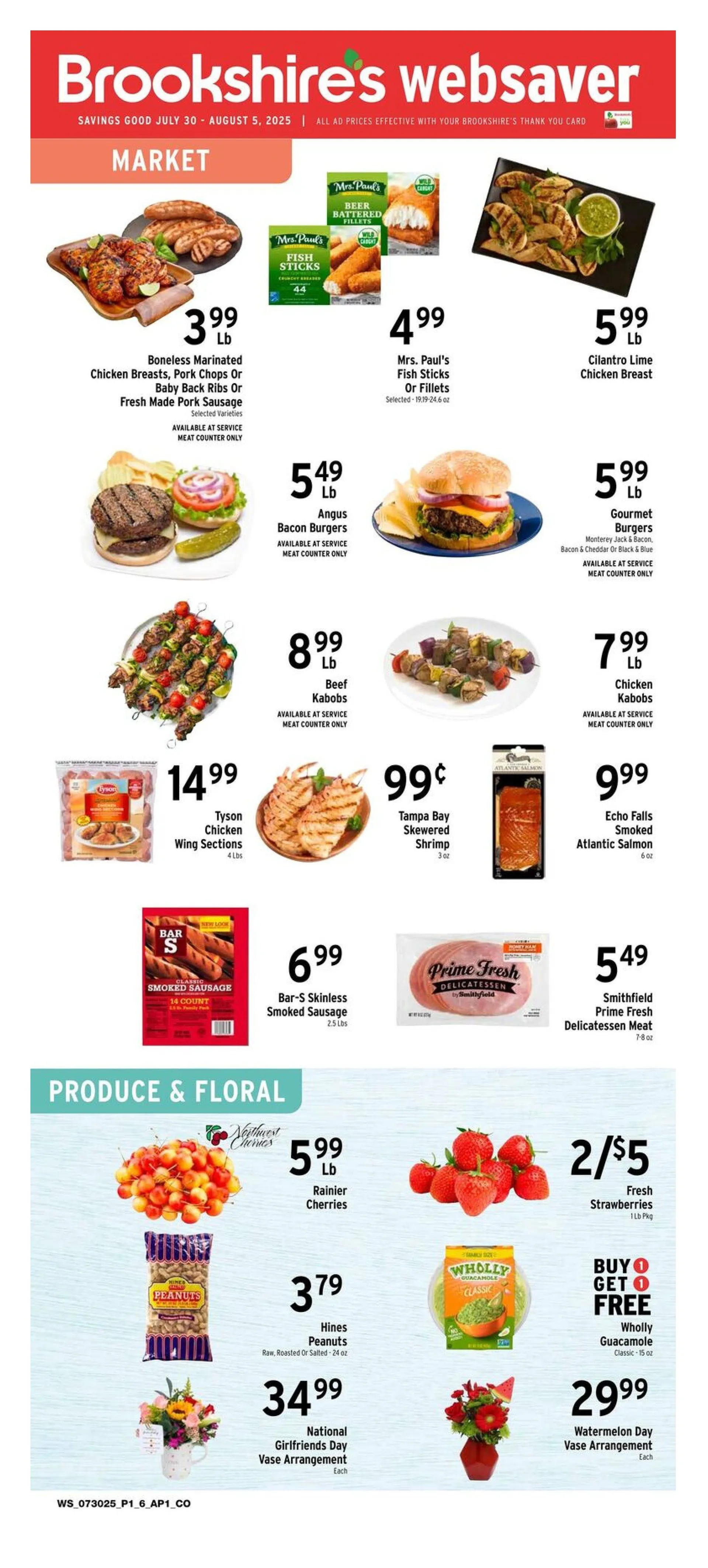 Weekly ad Brookshires Sales from July 30 to August 5 2025 - Page 1
