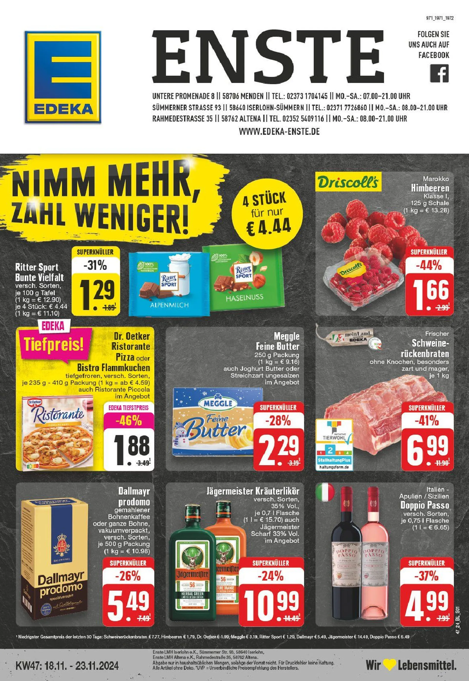 Edeka Prospekt von 18. November bis 23. November 2024 - Prospekt seite 