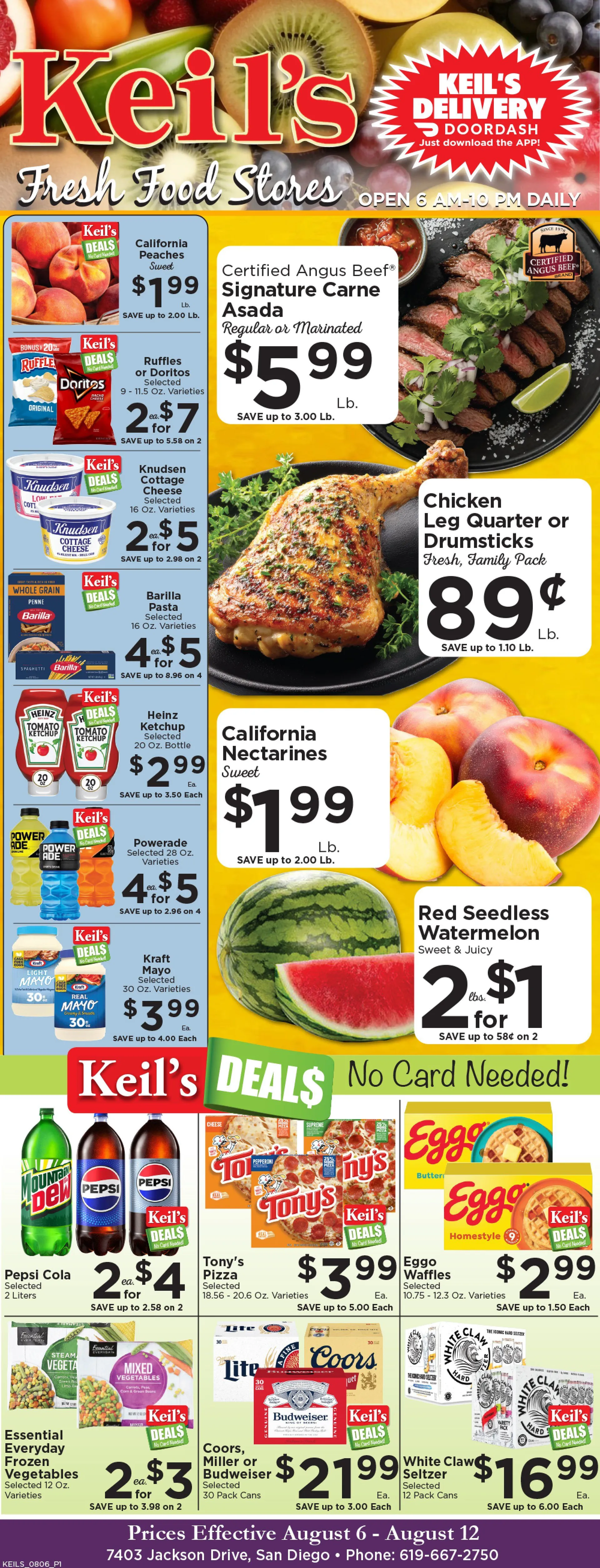 Weekly ad Keil's Fresh Food Stores Sales from August 6 to August 12 2025 - Page 1