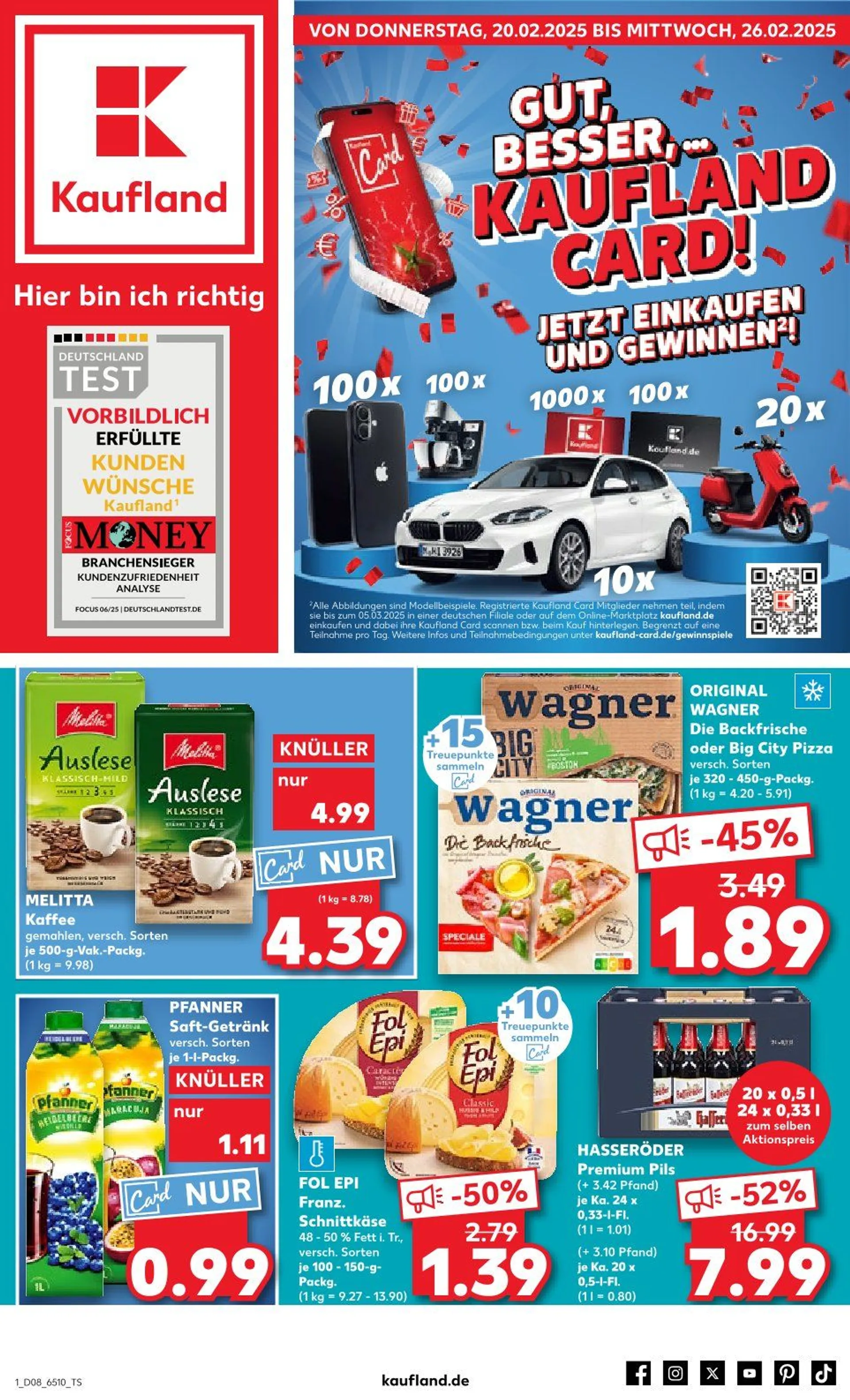 Kaufland Prospekt von 20. Februar bis 26. Februar 2025 - Prospekt seite 1