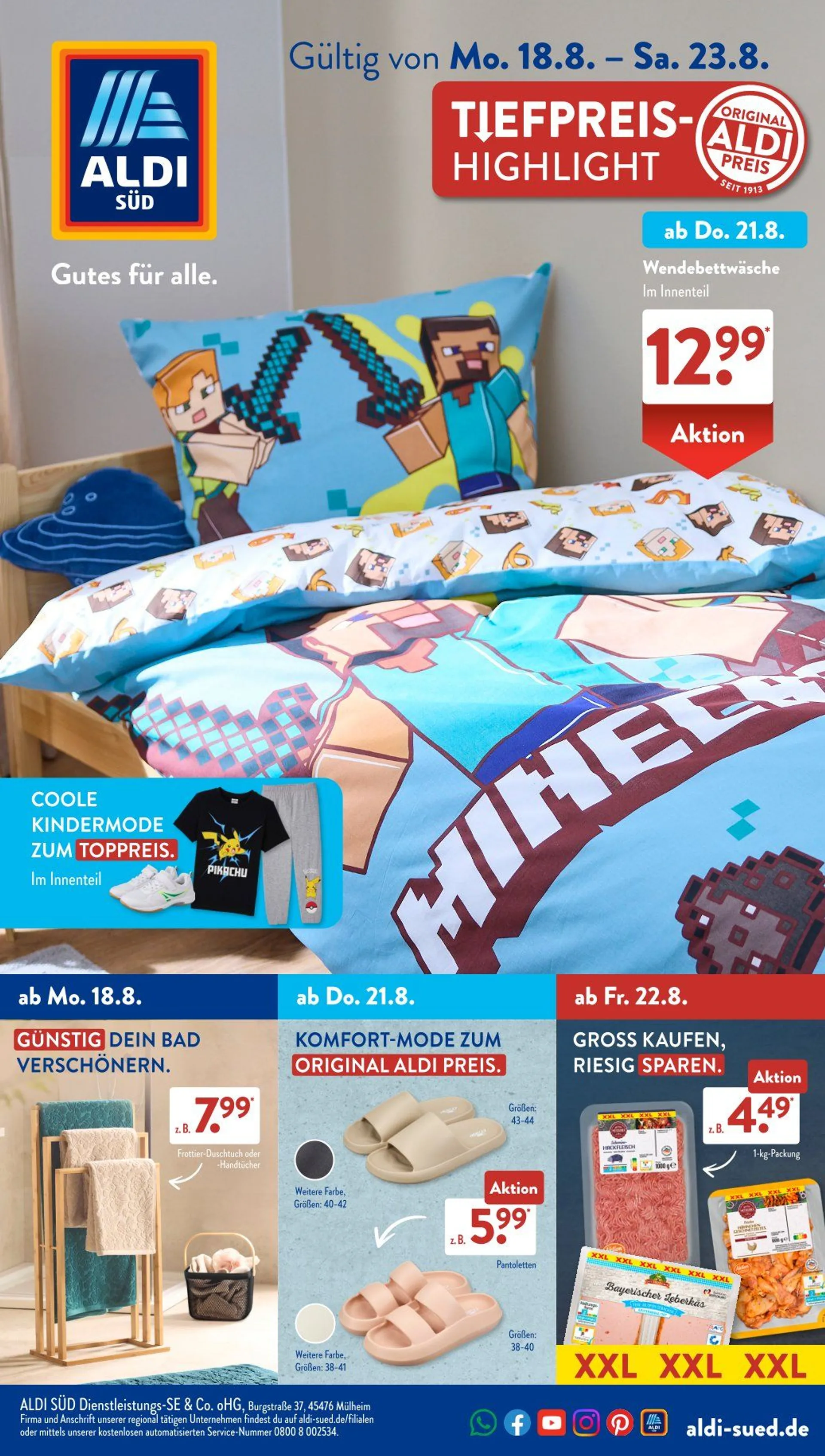 Prospekt ALDI SÜD  von 18. August bis 23. August 2025 - Prospekt seite 1