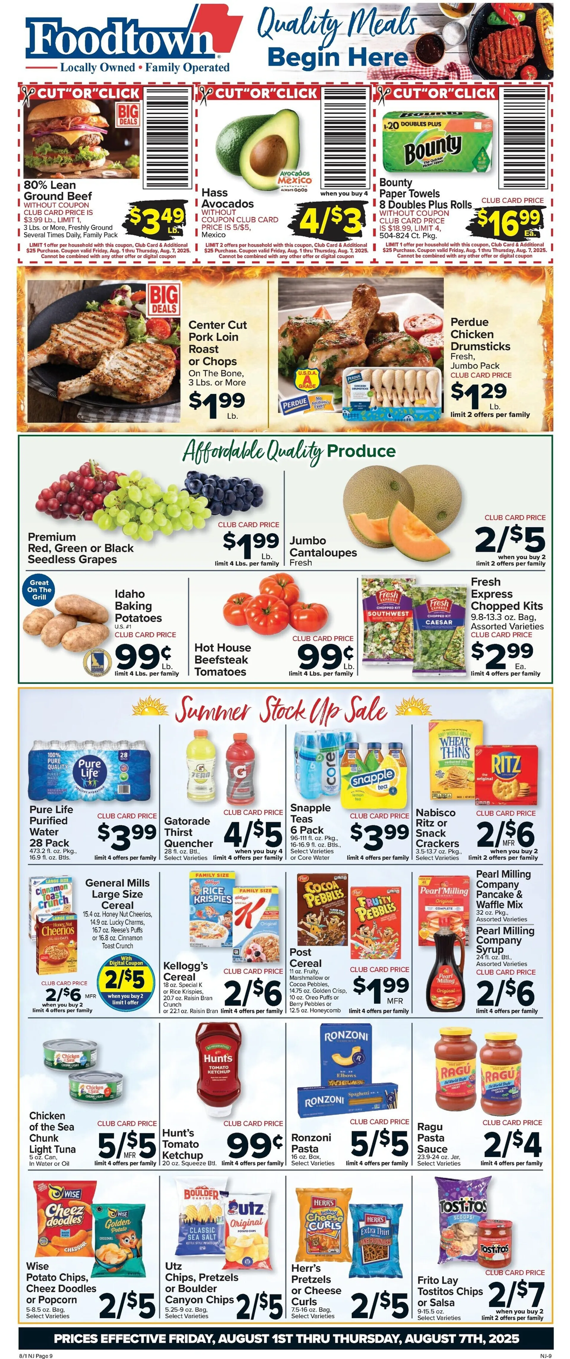 Weekly ad Foodtown Sales from August 1 to August 7 2025 - Page 1