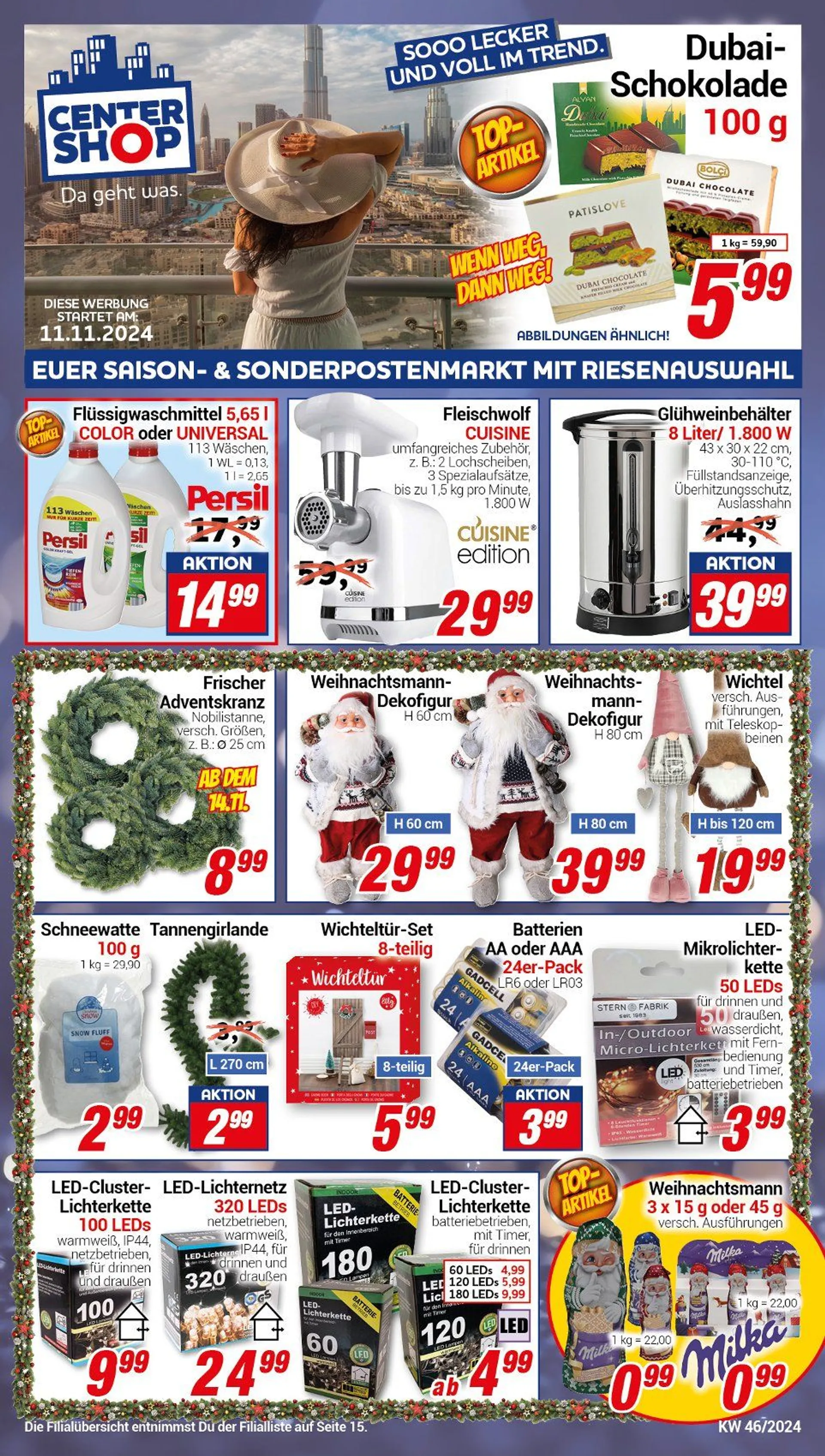 CENTERSHOP Prospekt von 11. November bis 16. November 2024 - Prospekt seite 