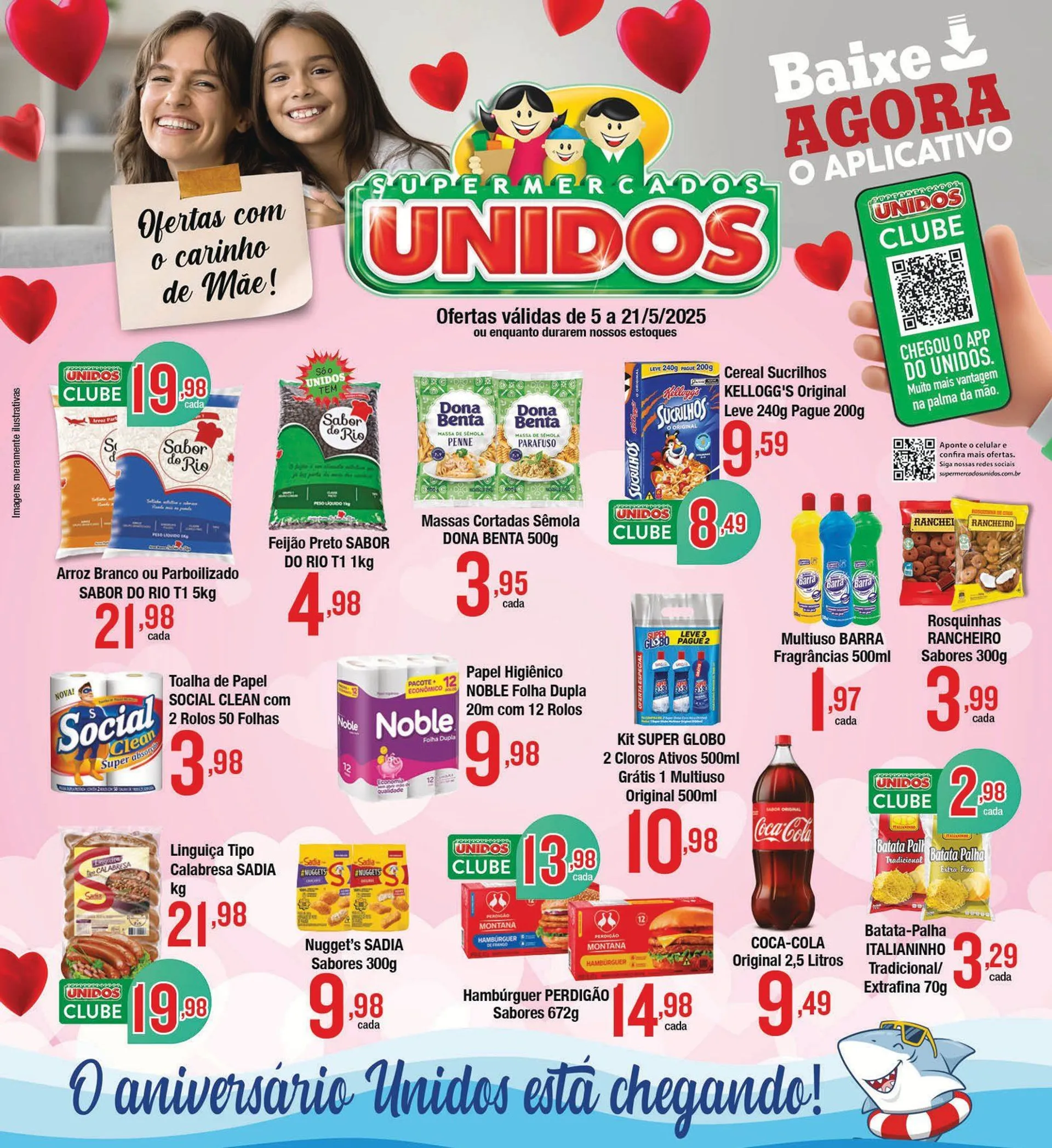 Encarte de Unidos Supermercados  Folhetos  5 de maio até 21 de maio 2025 - Pagina 1