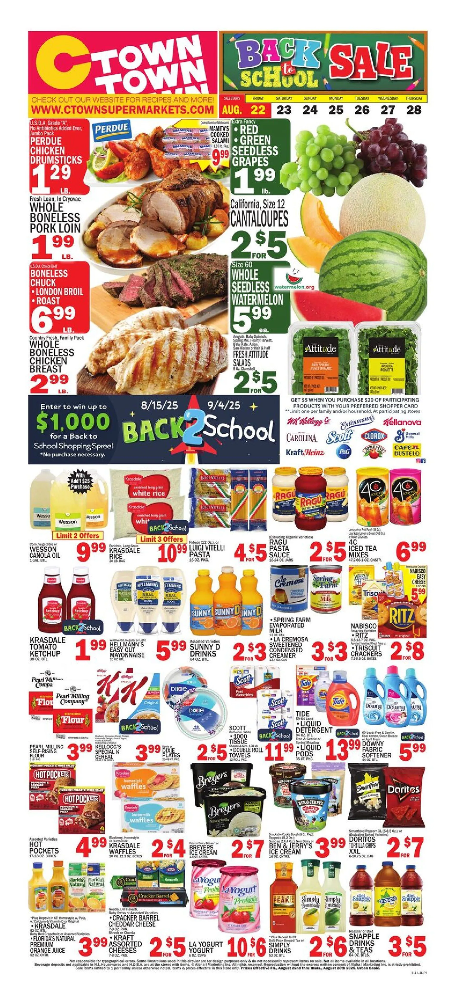 Weekly ad C-Town Sales from August 22 to August 28 2025 - Page 1
