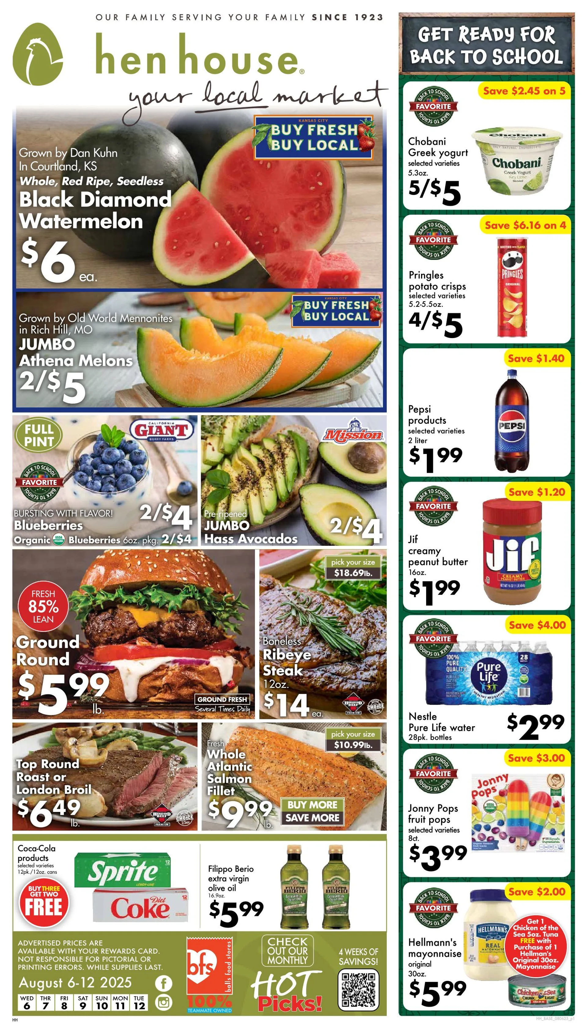 Weekly ad Hen House weekly ads from August 6 to August 12 2025 - Page 1