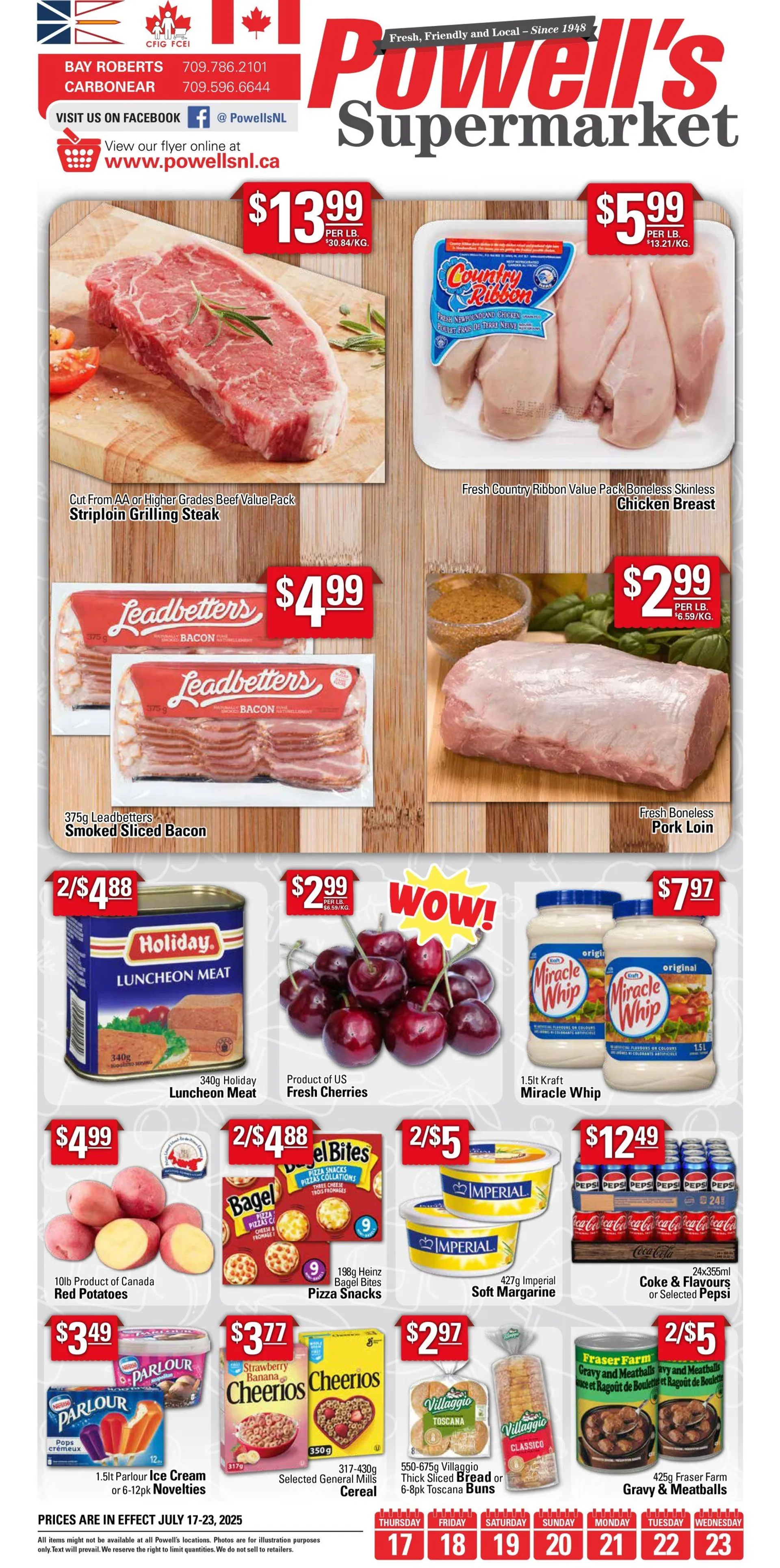Powell's  Supermarket Sales from July 17 to July 23 2025 - flyer page 1