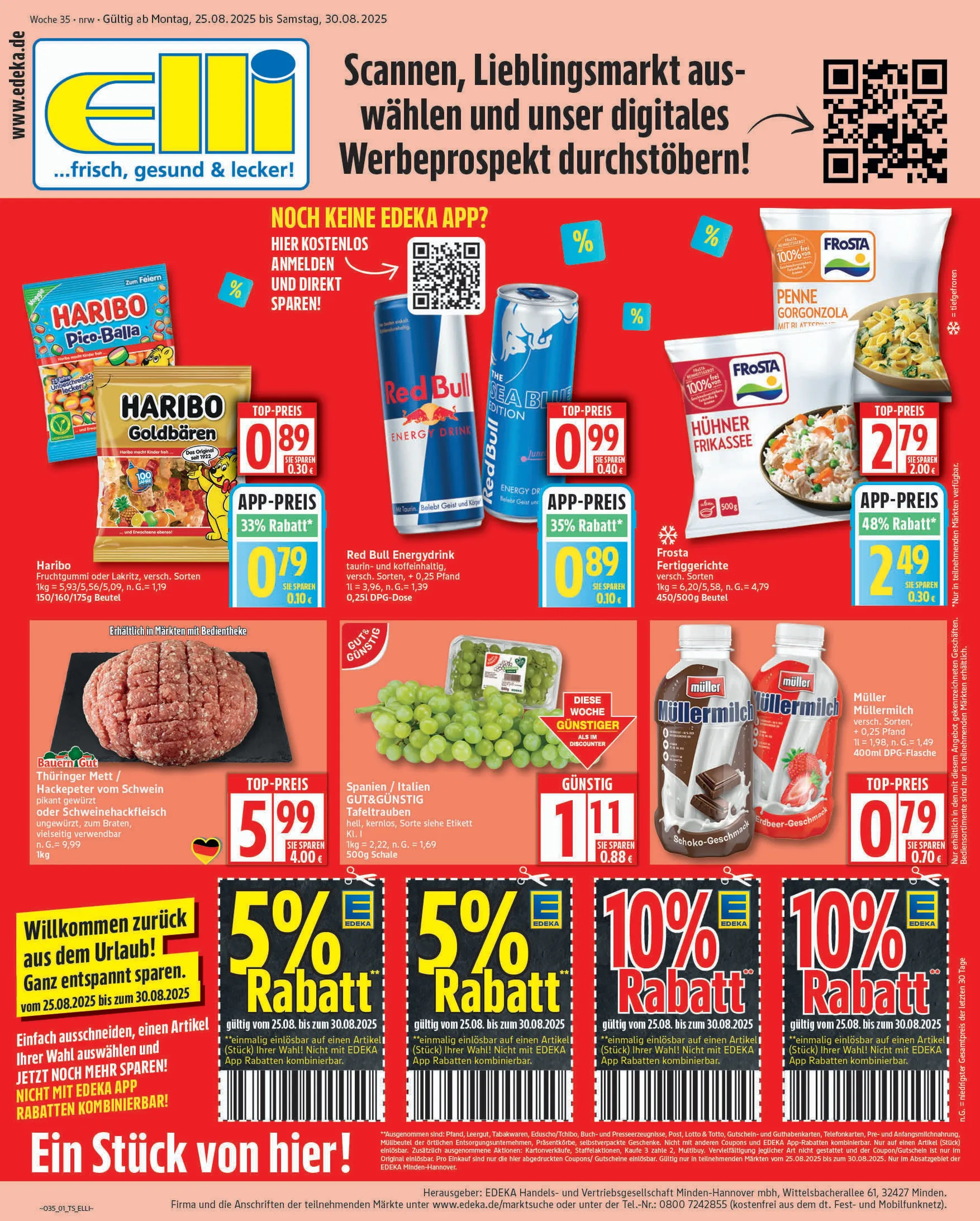 Elli Markt Prospekte von 25. August bis 30. August 2025 - Prospekt seite 1