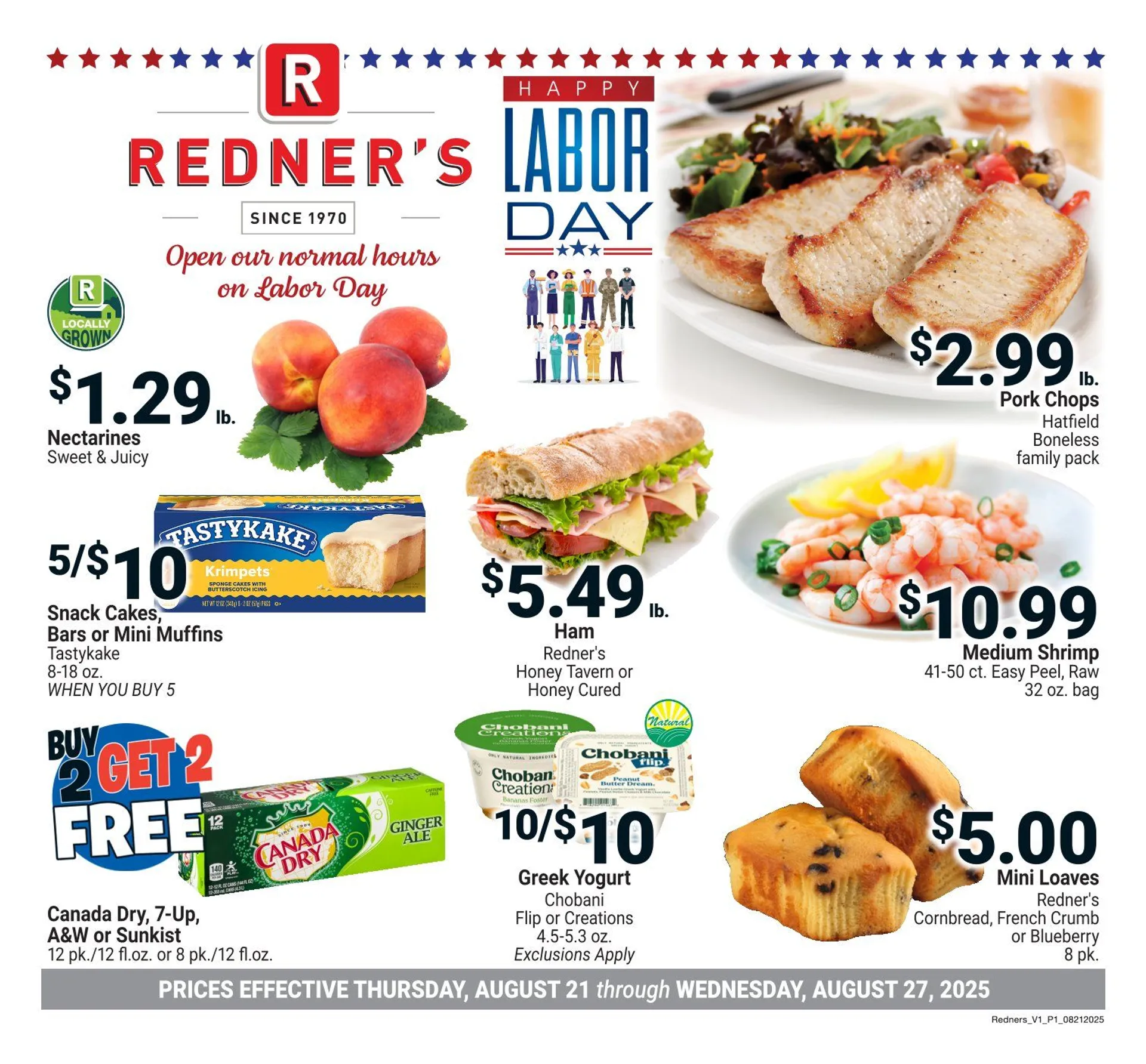 Weekly ad Redner's Market Sales from August 21 to August 27 2025 - Page 1