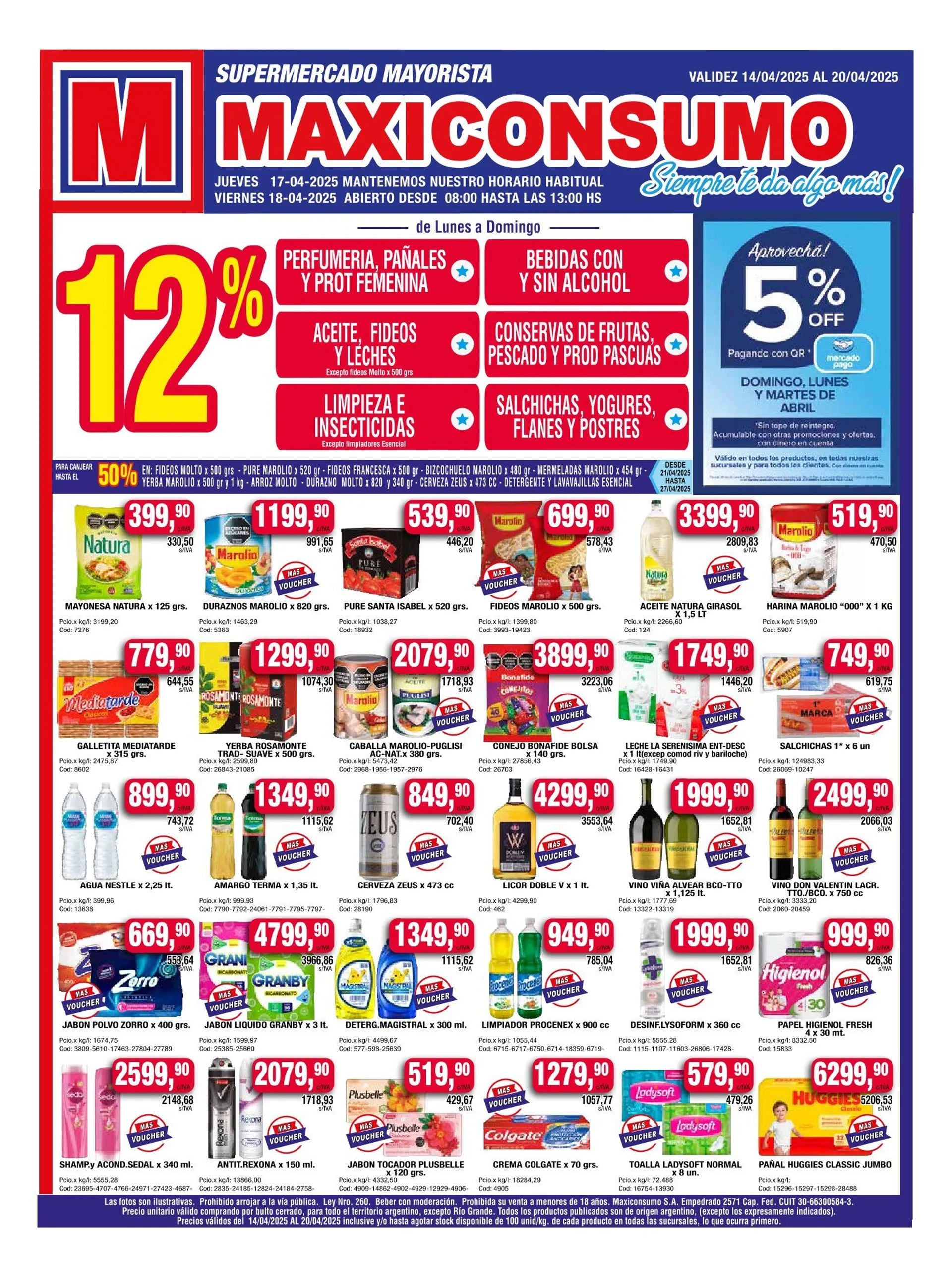 Ofertas de Maxiconsumo Ofertas 14 de abril al 21 de abril 2025 - Página 1 del catálogo