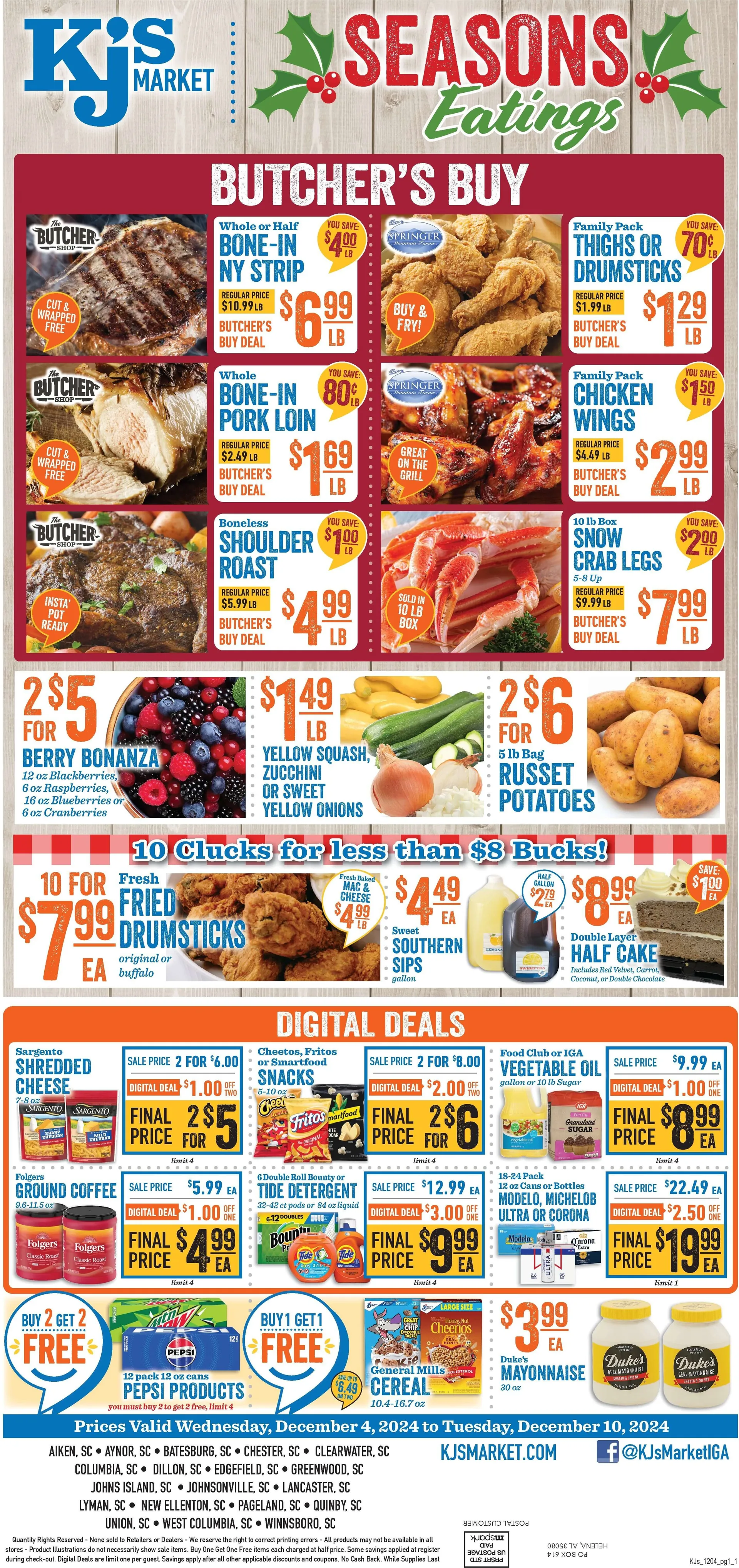 Weekly ad KJ´s Market Weekly Ad from December 4 to December 10 2024 - Page 