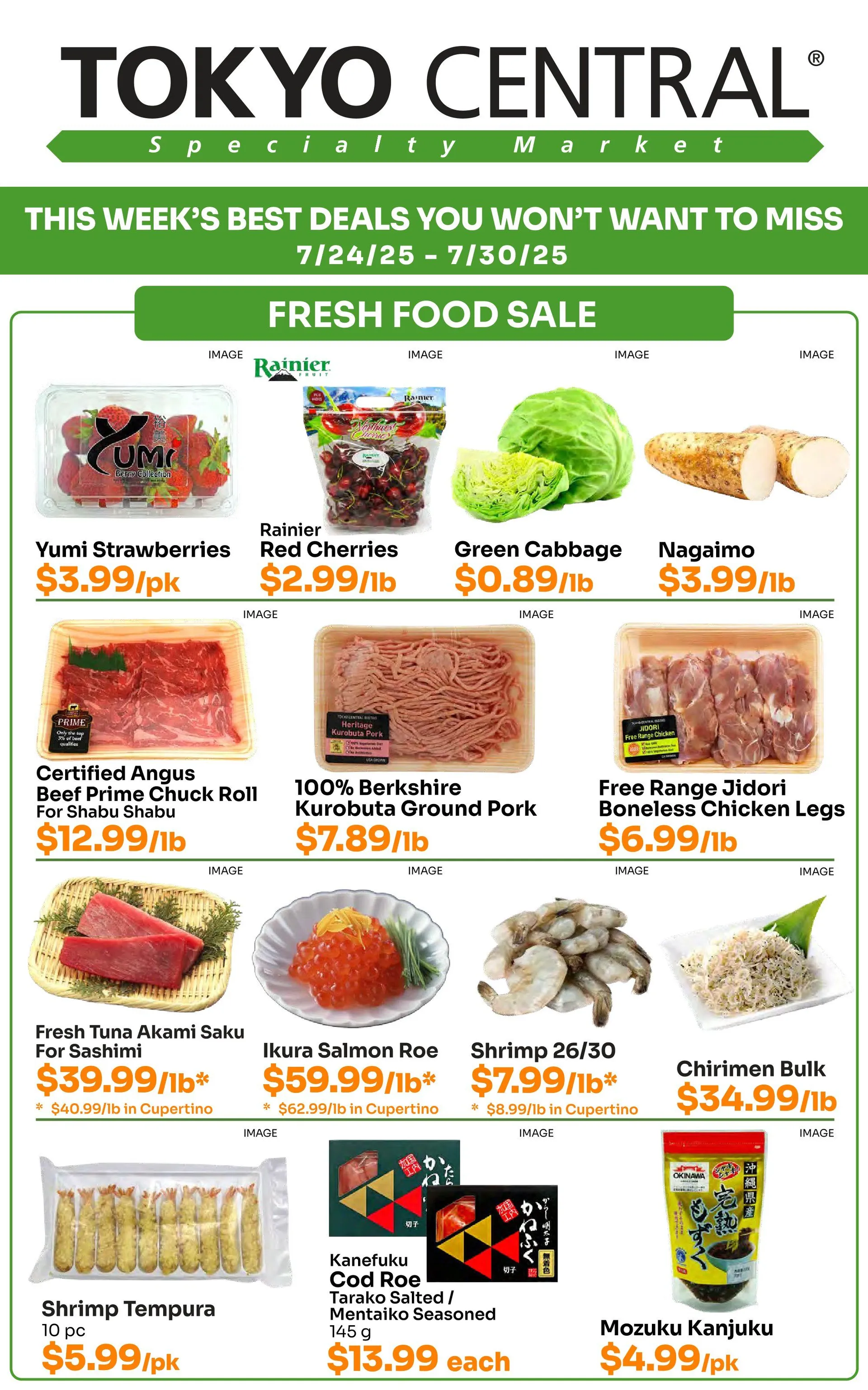 Weekly ad Tokyo Central Specialty Market Sales from July 24 to July 30 2025 - Page 1